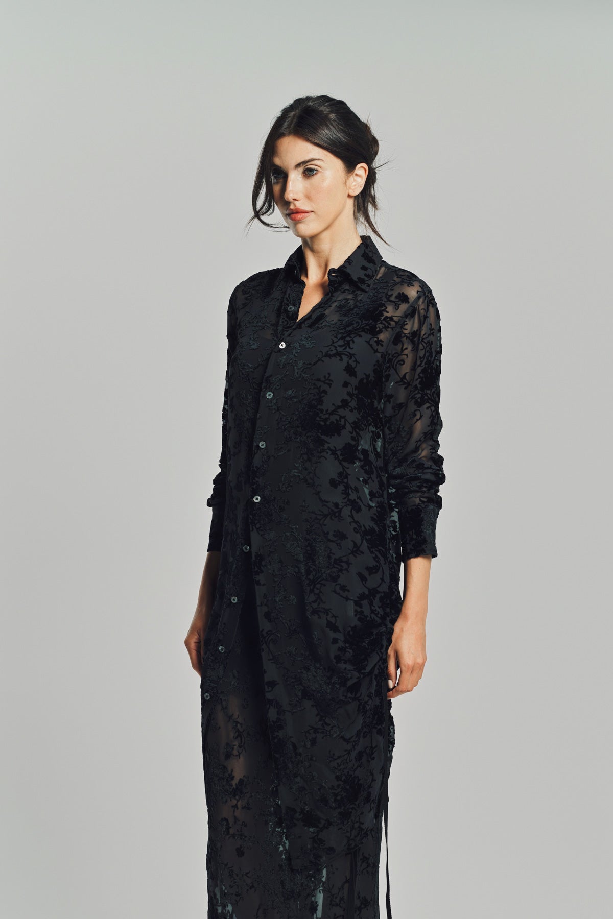 ANN DEMEULEMEESTER | RADA HIGH COMFORT DÈVORÈ SHIRT