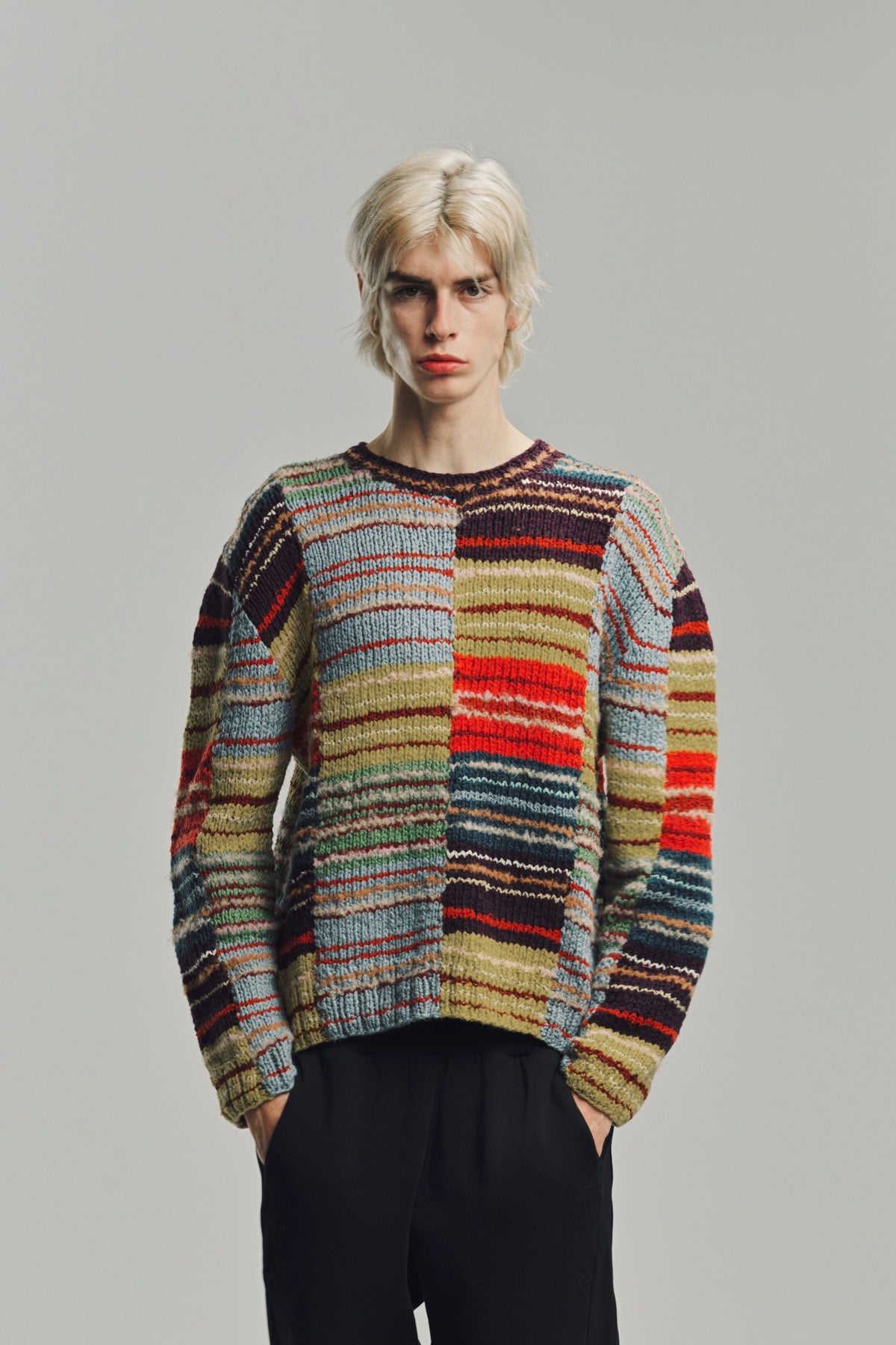 THE ELDER STATESMAN | PATCHWORK SCRAP CREW SWEATER