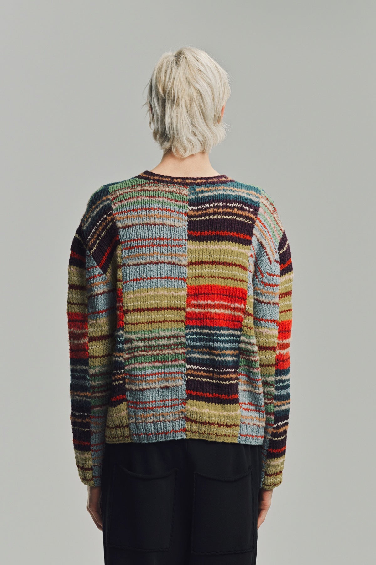 THE ELDER STATESMAN | PATCHWORK SCRAP CREW SWEATER