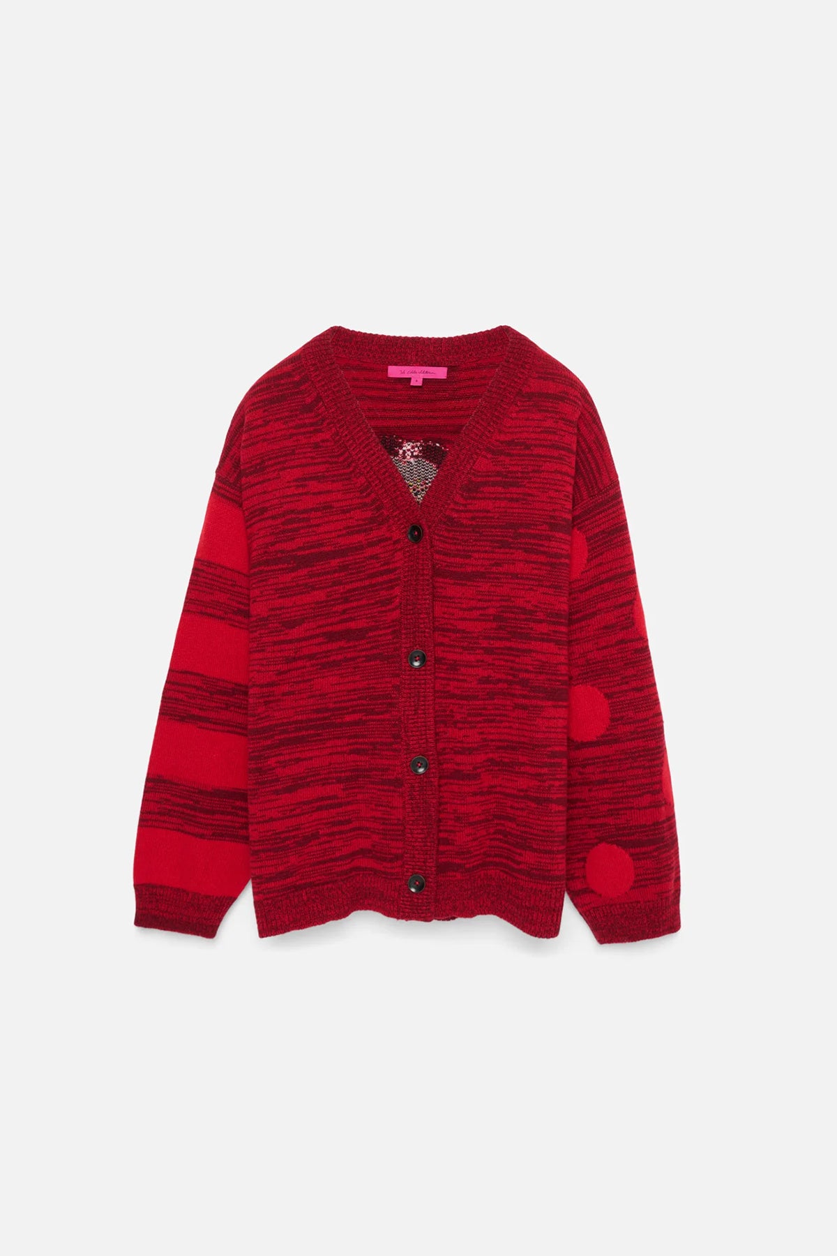 THE ELDER STATESMAN | STRIPE POLKA DOT SWAN CARDIGAN