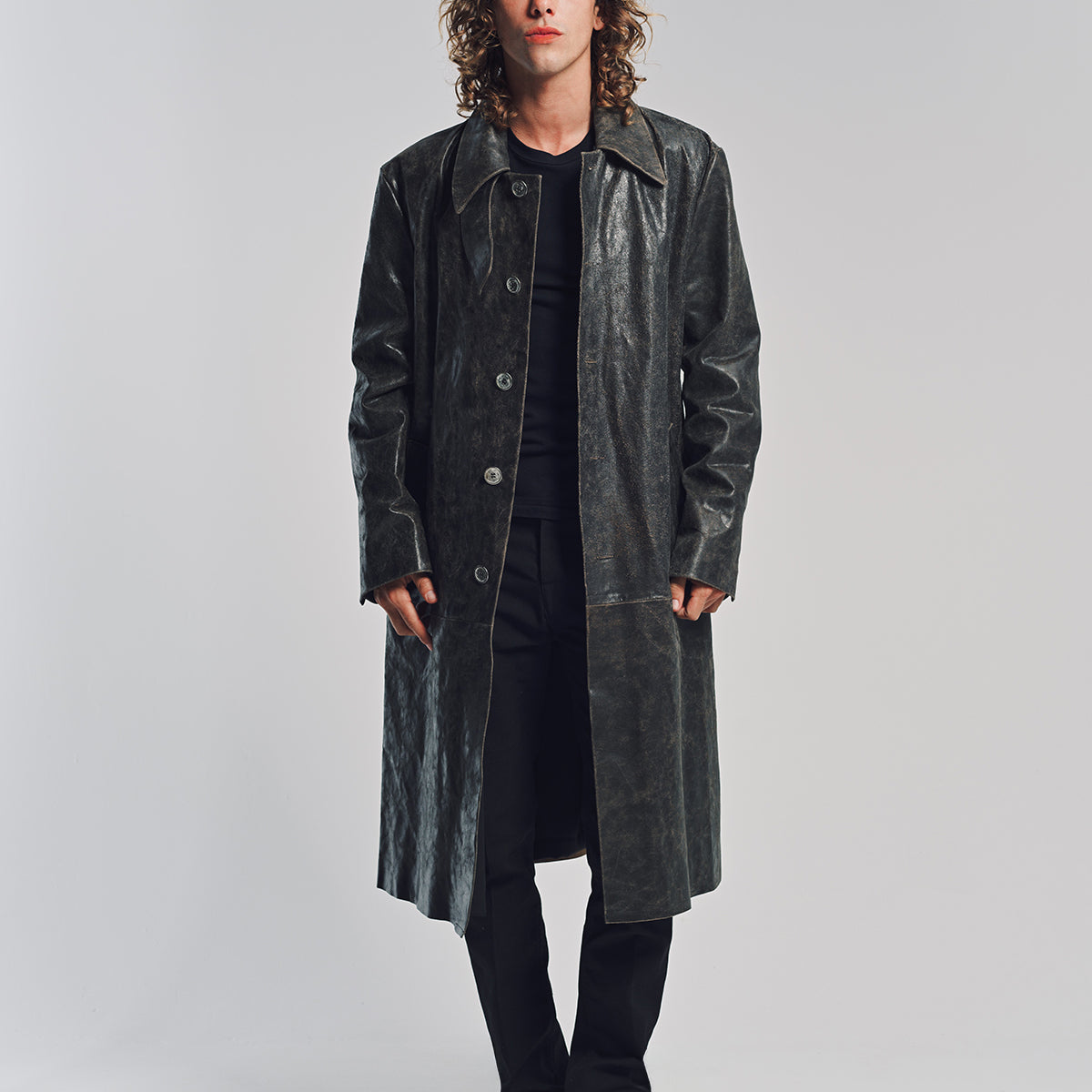 K'ANG | OVERSIZED LEATHER COAT K'ANG | OVERSIZED LEATHER COAT