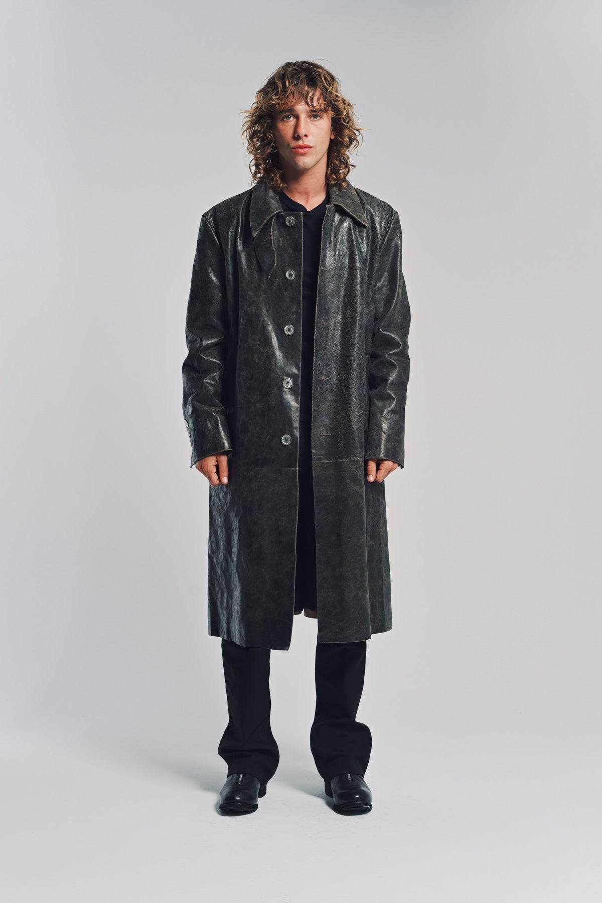 K'ANG | OVERSIZED LEATHER COAT