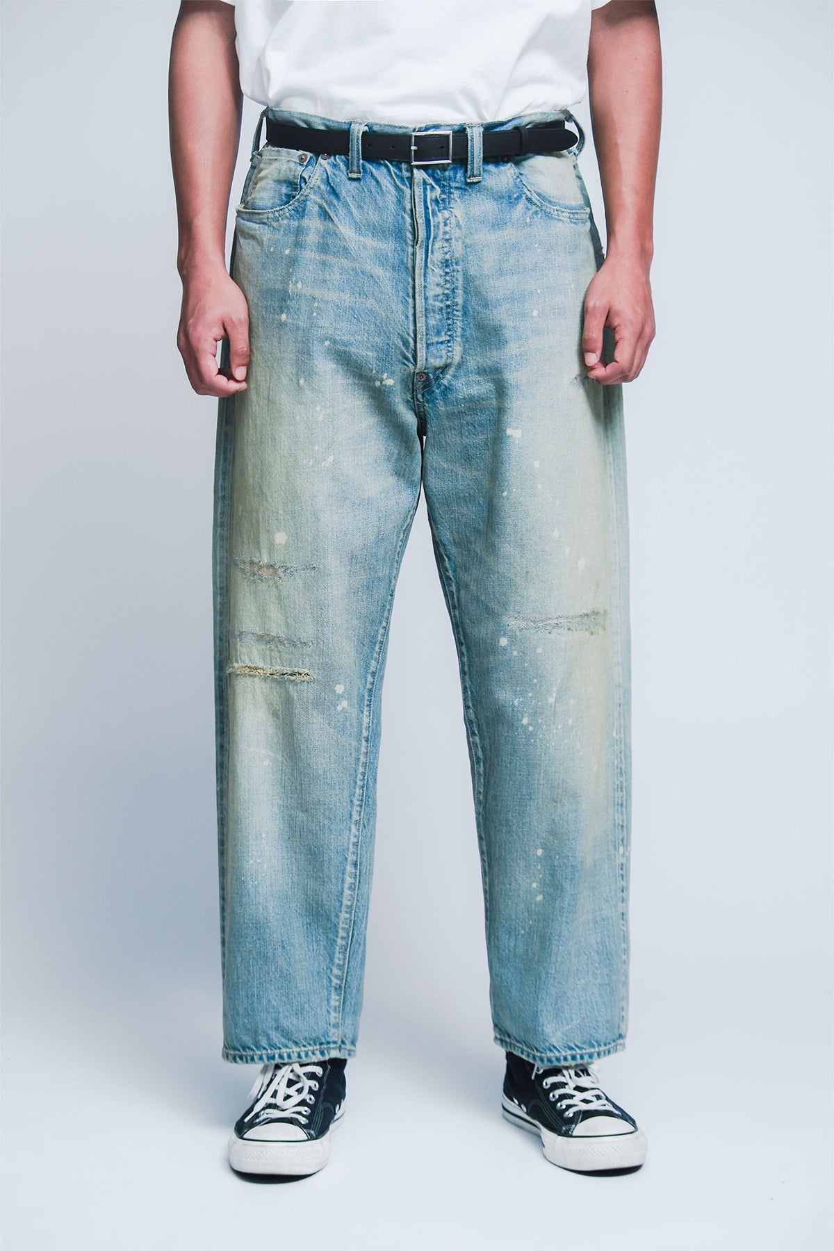 A. PRESSE | NO.37 WASHED WIDE DENIM PANTS