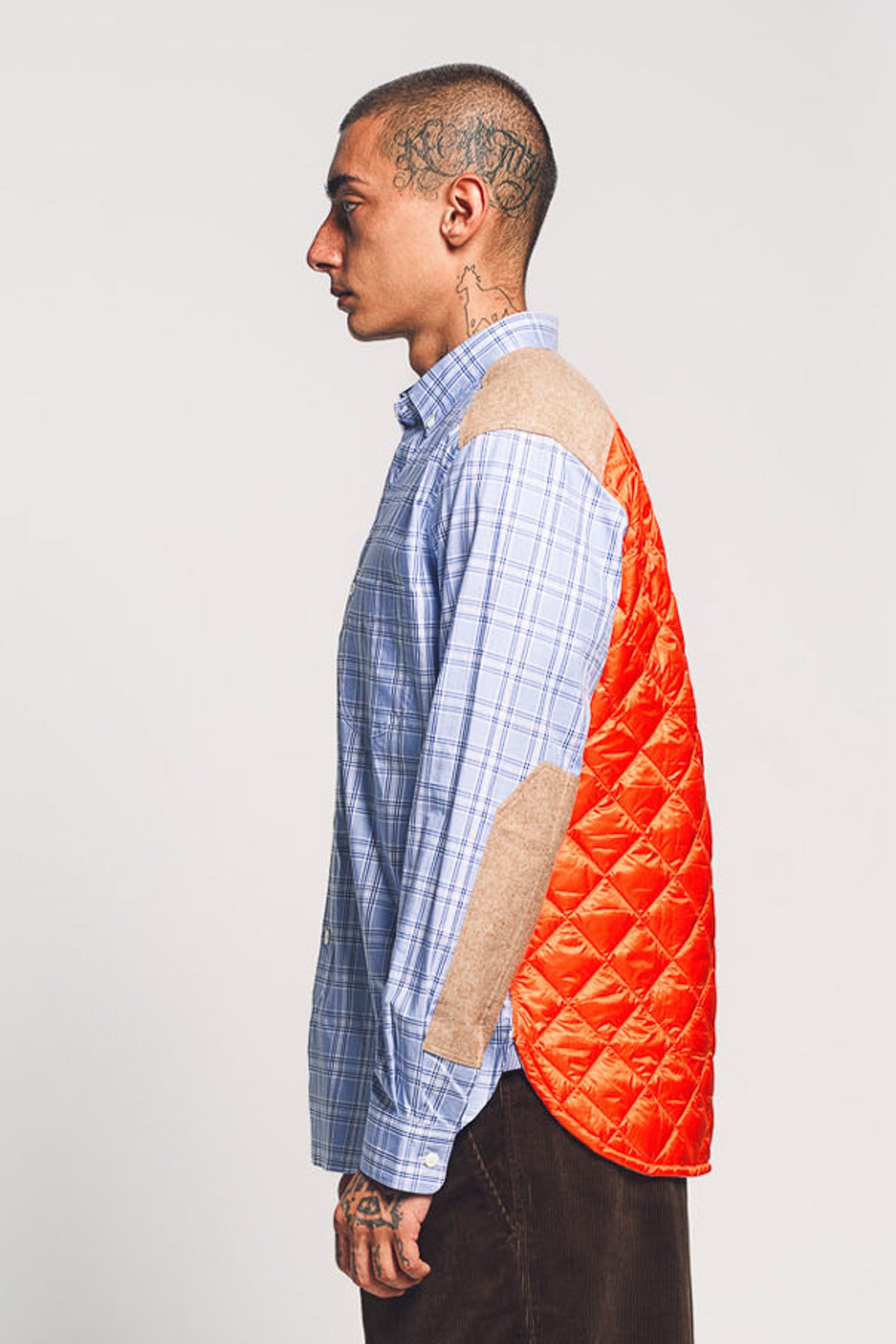 JUNYA WATANABE | CHECK QUILT LONG SLEEVE SHIRT