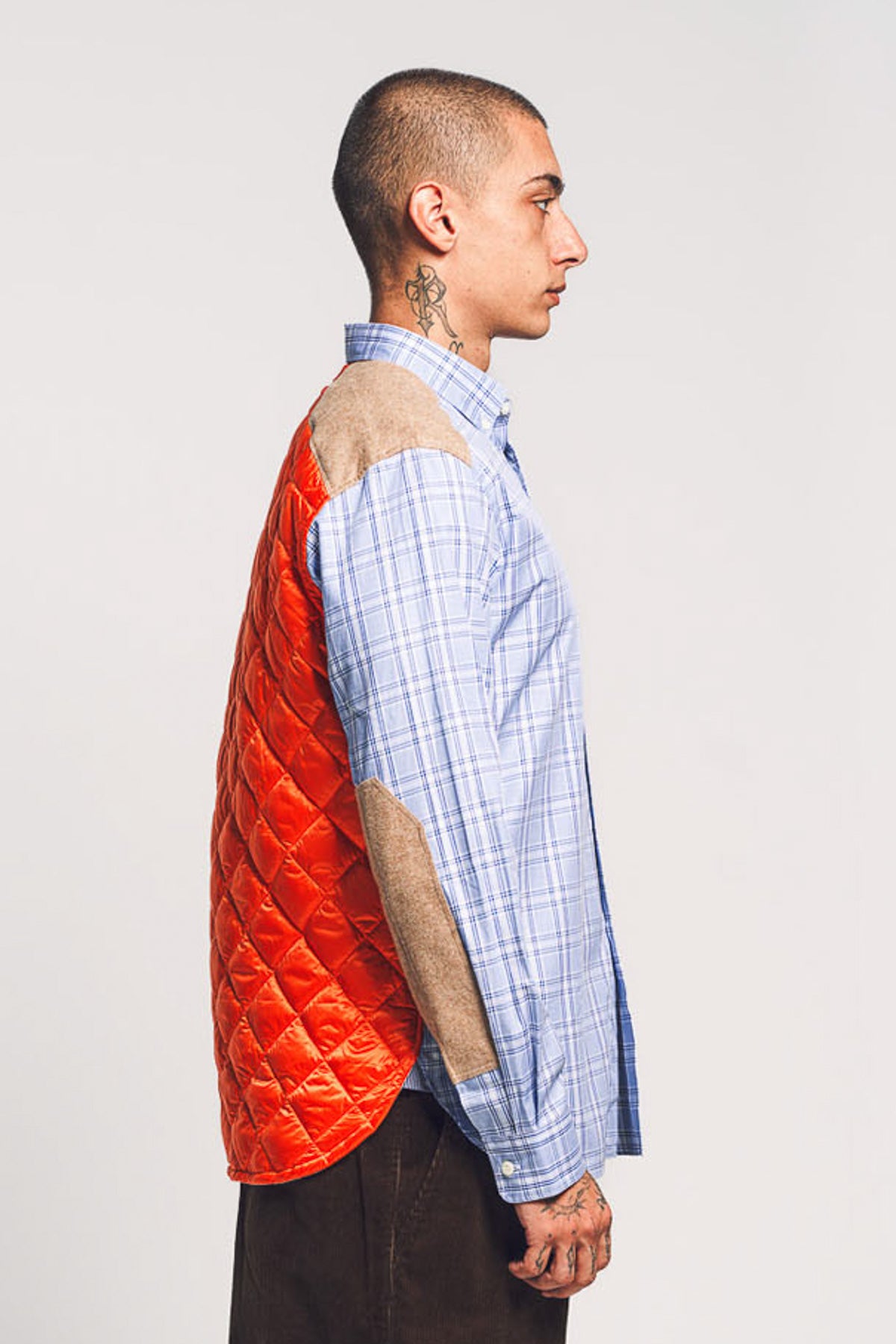 JUNYA WATANABE | CHECK QUILT LONG SLEEVE SHIRT