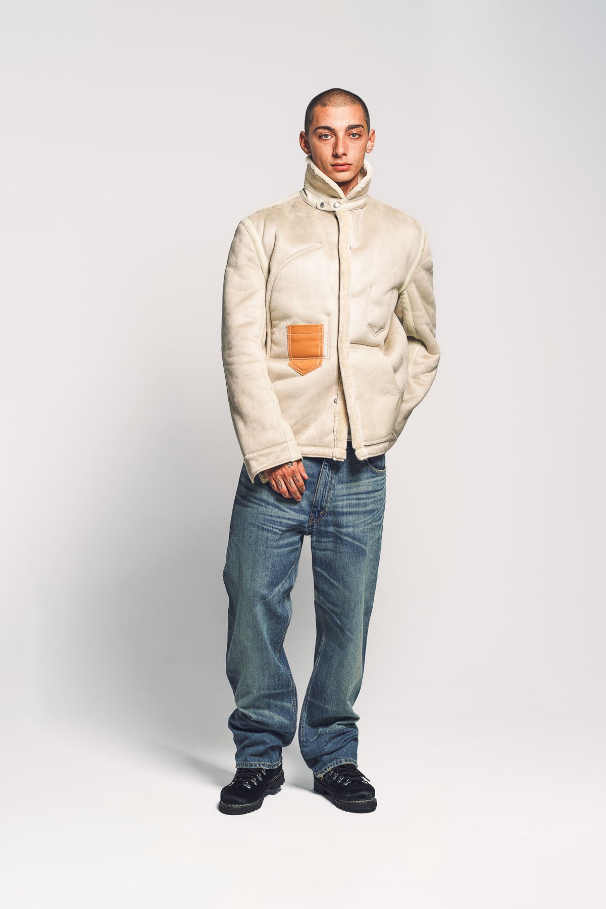 JUNYA WATANABE | DENIM FABRIC PATCHWORK BLAZER