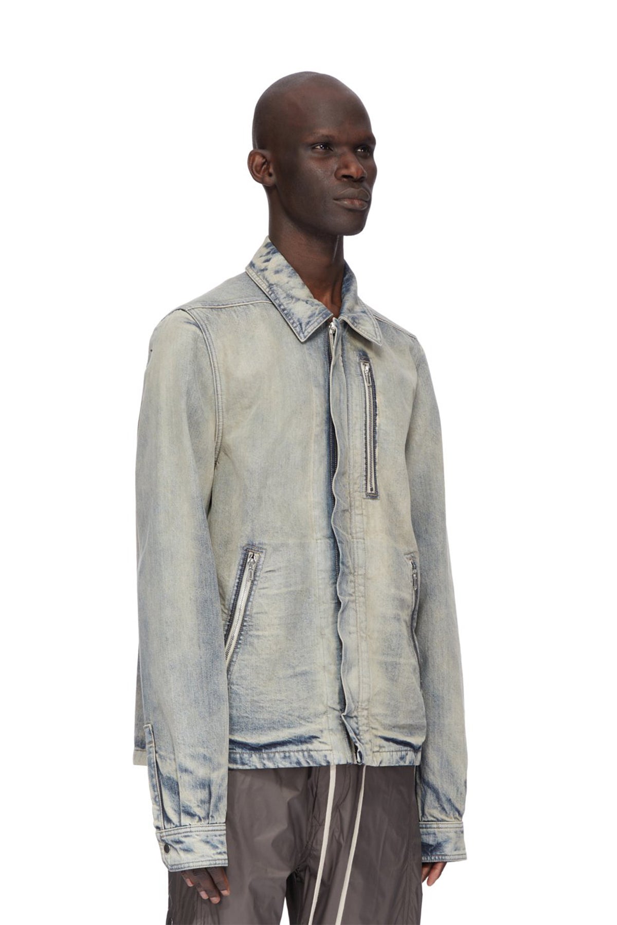RICK OWENS DRKSHDW | DENIM CONCEALED ZIPFRONT JACKET