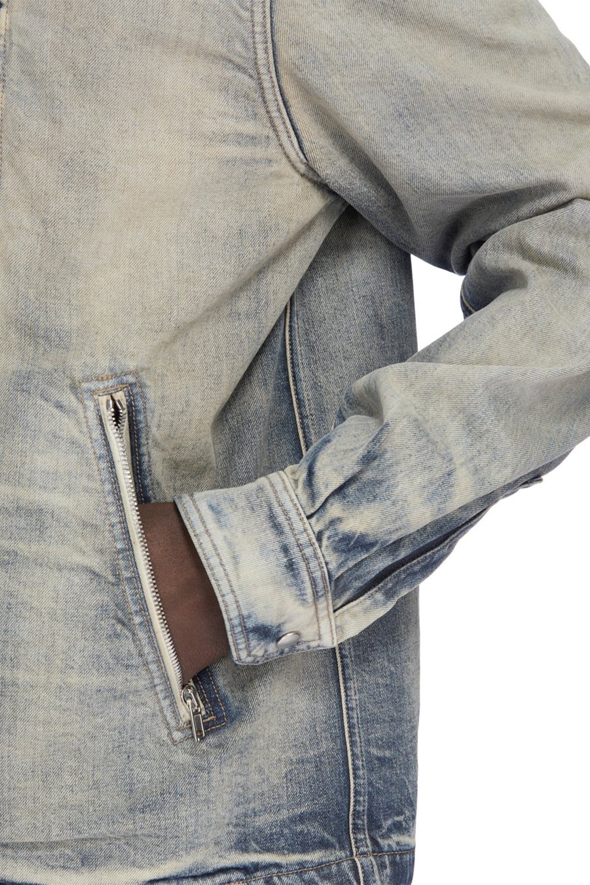 RICK OWENS DRKSHDW | DENIM CONCEALED ZIPFRONT JACKET