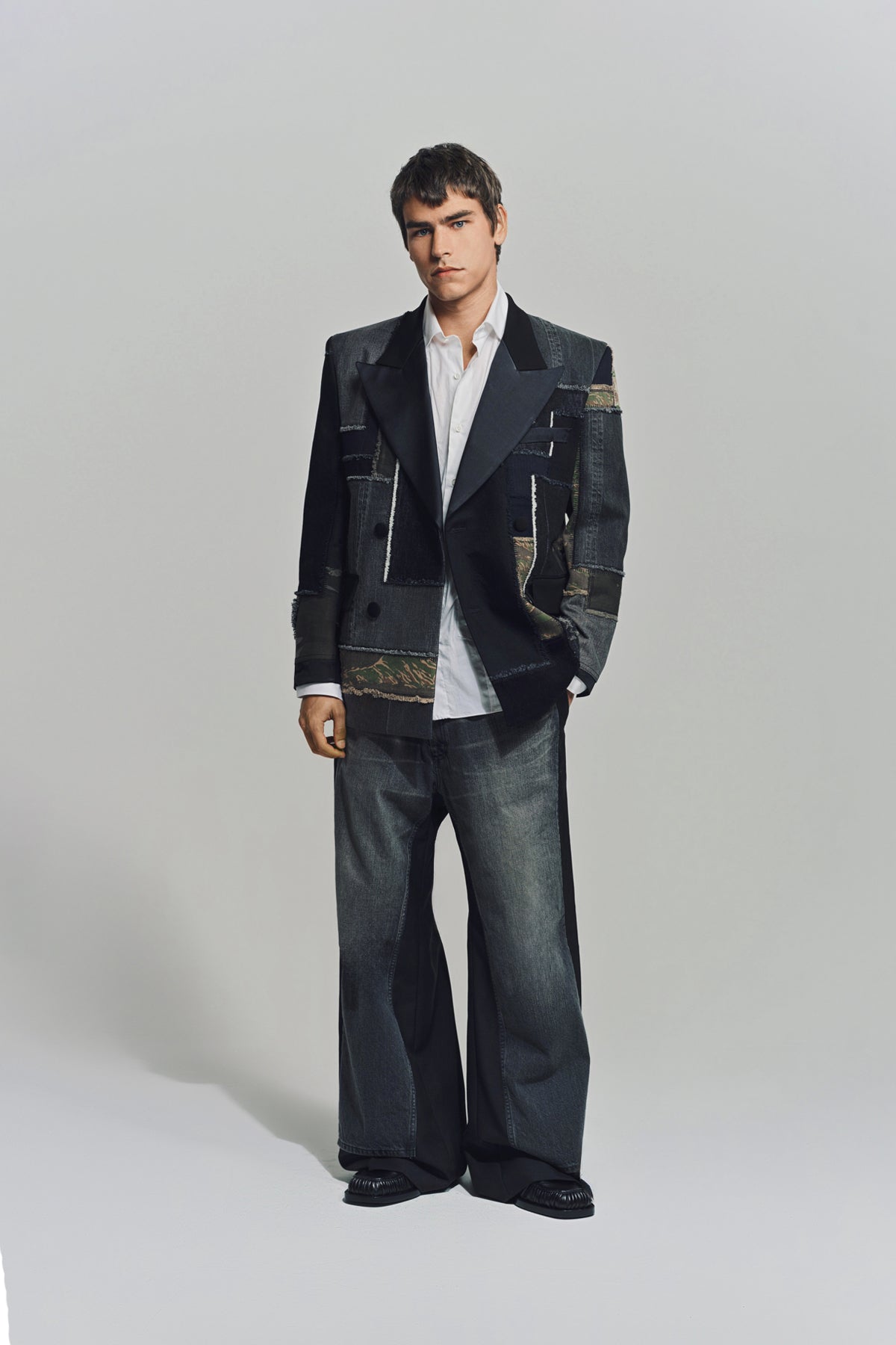 JUNYA WATANABE | DENIM FABRIC PATCHWORK BLAZER