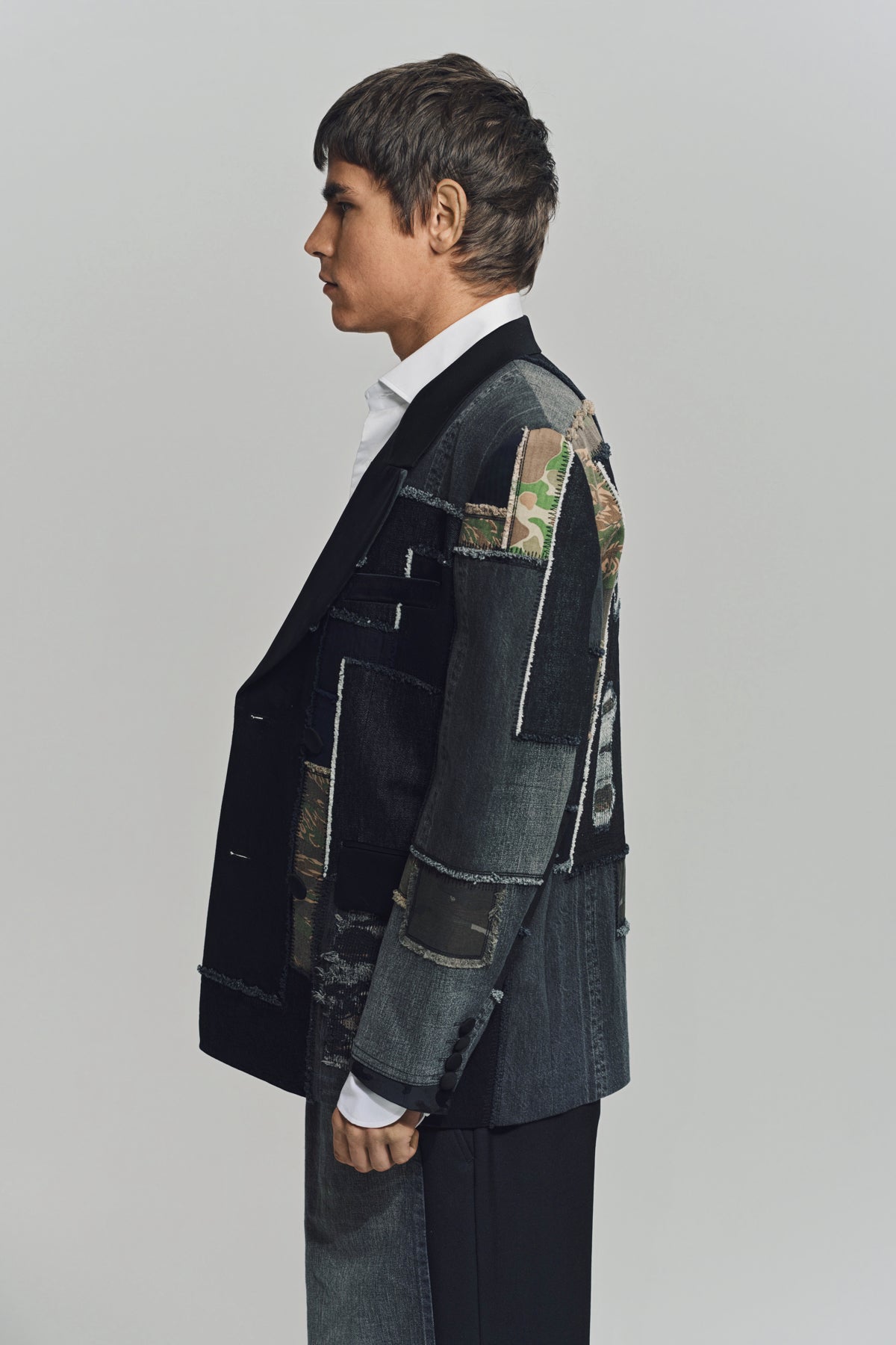 JUNYA WATANABE | DENIM FABRIC PATCHWORK BLAZER