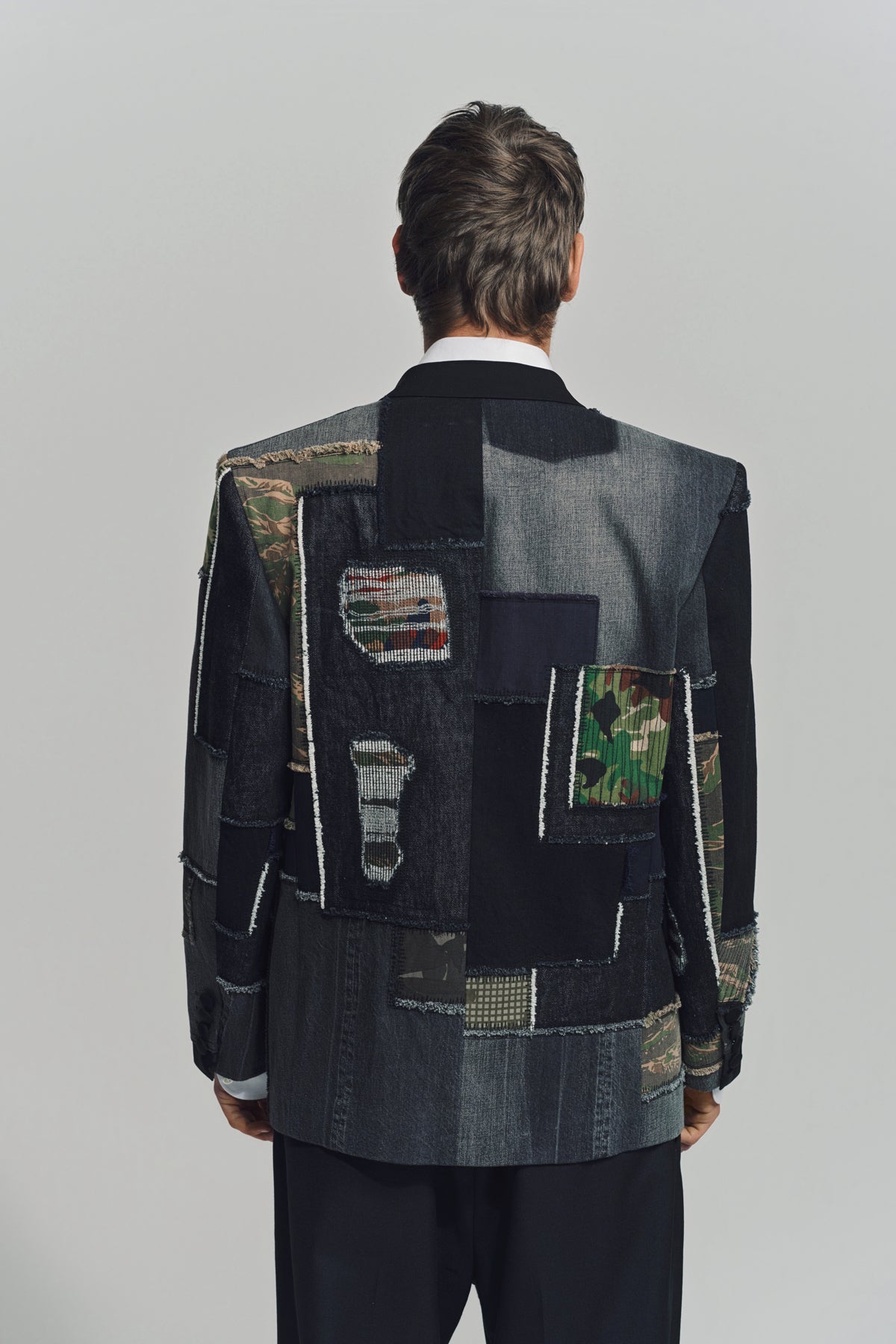 JUNYA WATANABE | DENIM FABRIC PATCHWORK BLAZER