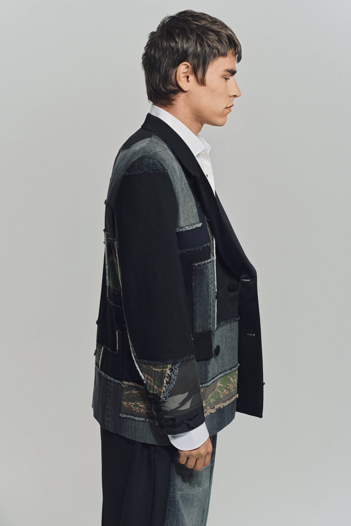 JUNYA WATANABE | DENIM FABRIC PATCHWORK BLAZER