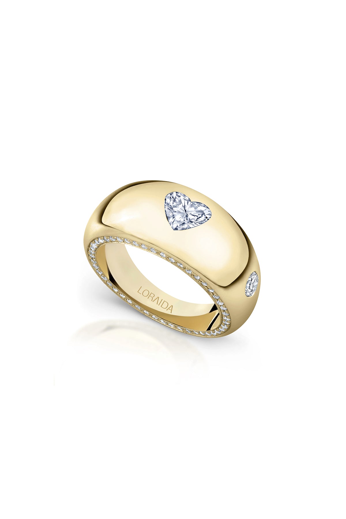 LORAIDA | 18K YELLOW GOLD HEART RING