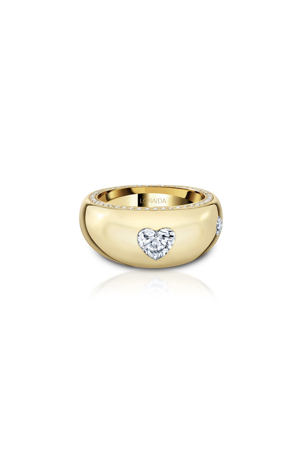 LORAIDA | 18K YELLOW GOLD HEART RING