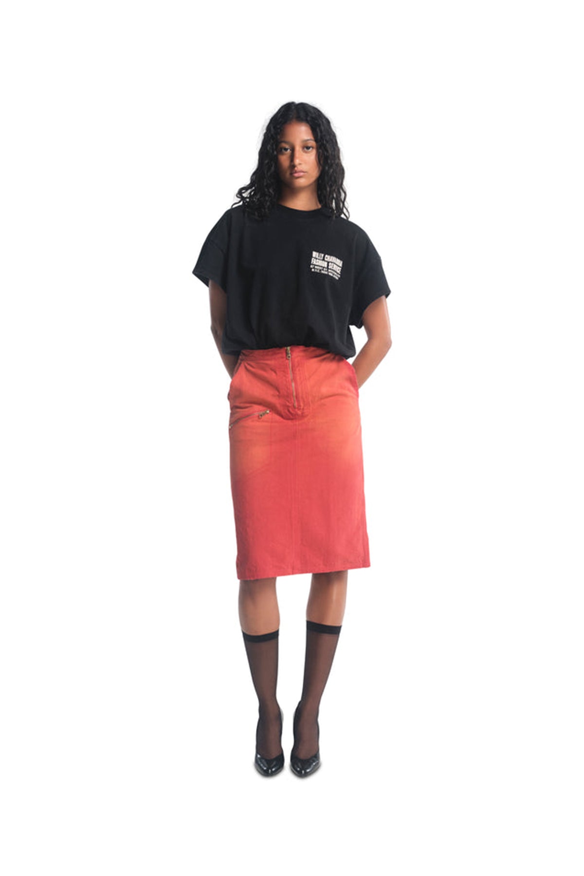 WILLY CHAVARRIA | WORKWEAR ZIPPED SKIRT