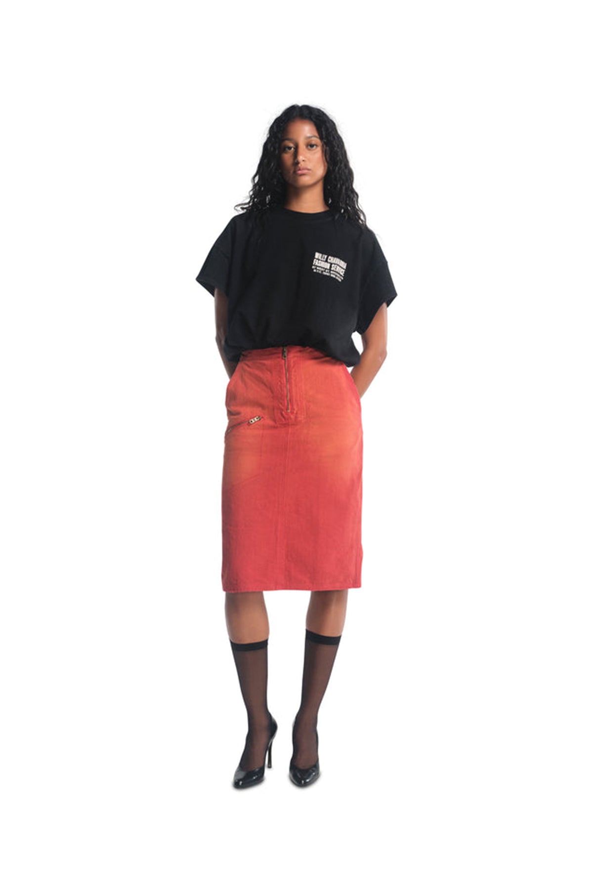 WILLY CHAVARRIA | WORKWEAR ZIPPED SKIRT