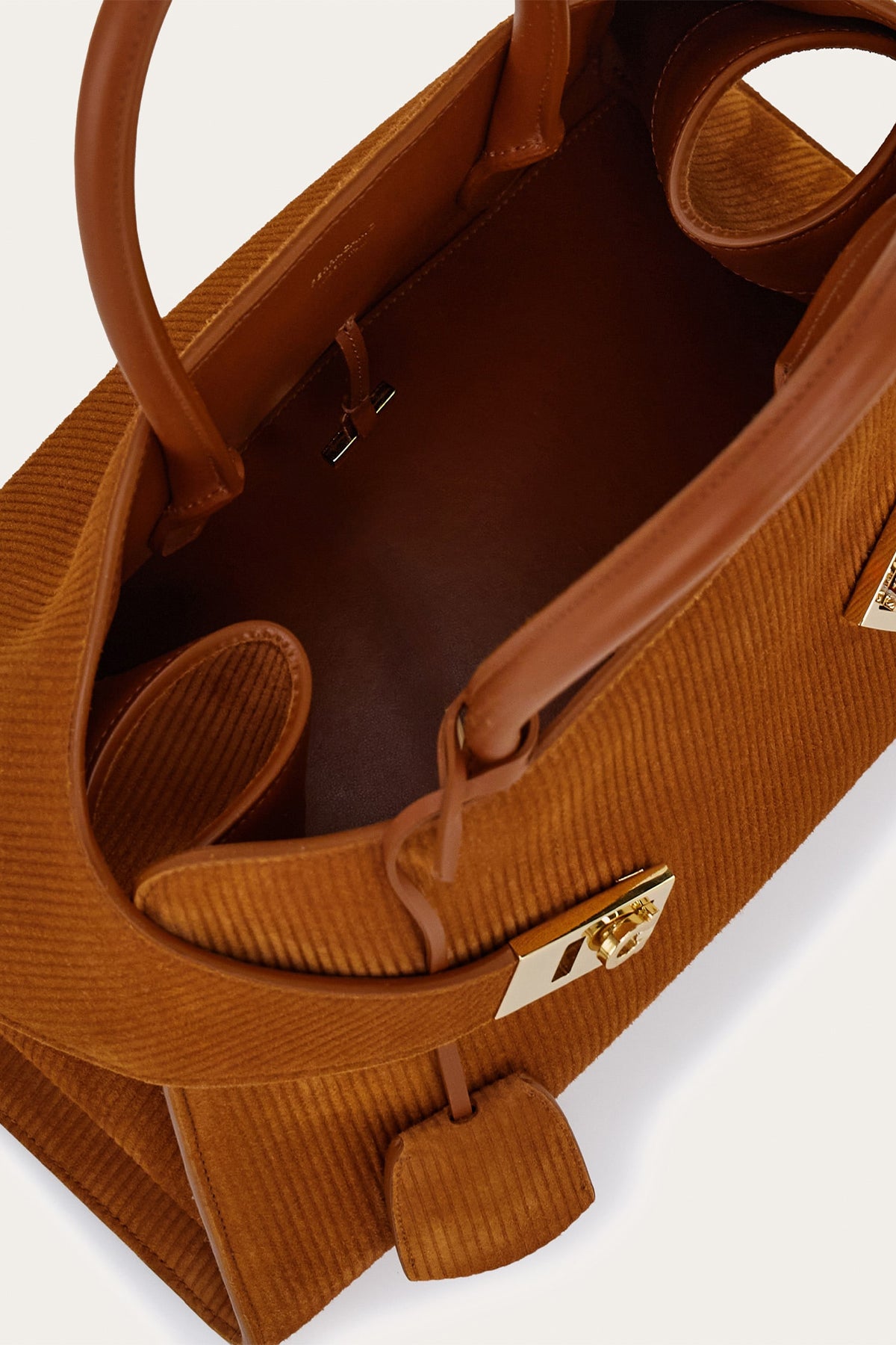 FERRAGAMO | HUG SUEDE CORDUROY BAG