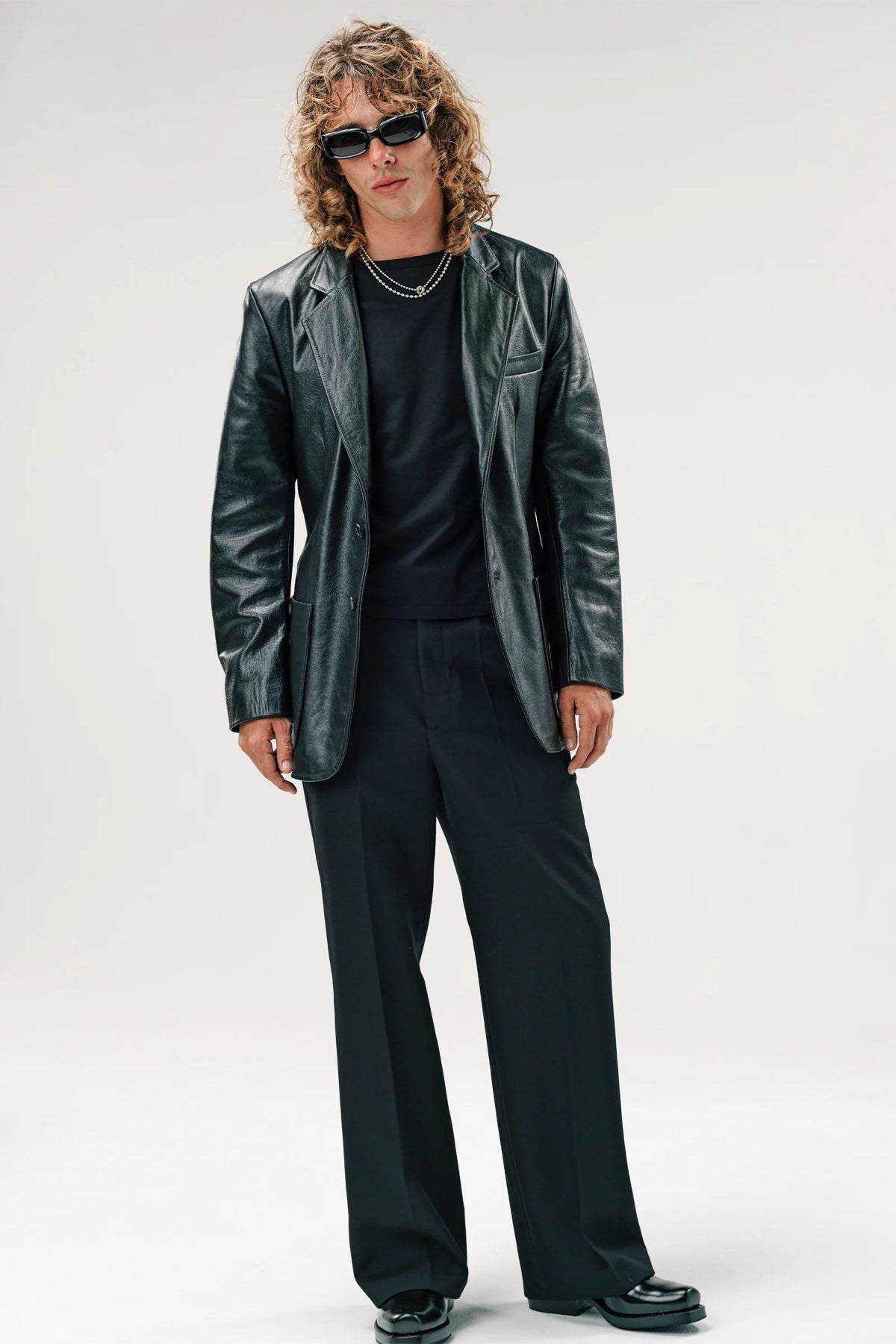 SECOND/LAYER | SAICO LEATHER BLAZER