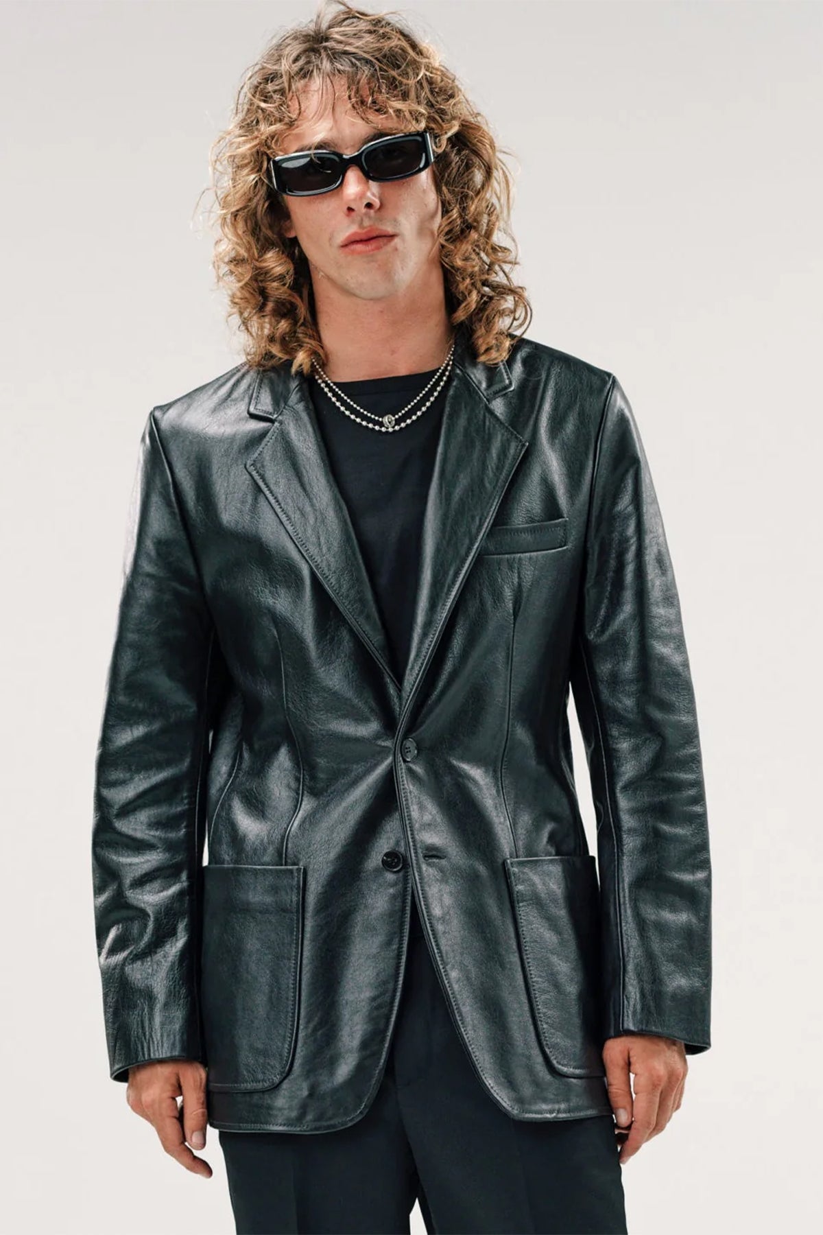 SECOND/LAYER | SAICO LEATHER BLAZER