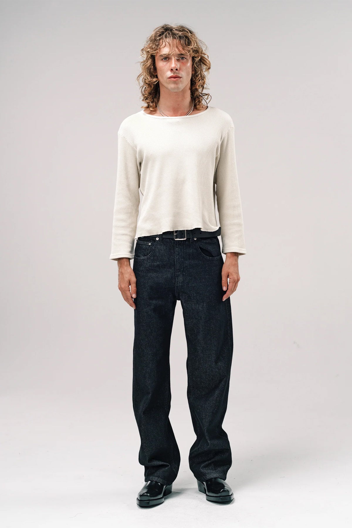 SECOND/LAYER | BLACK BIG PAPI DENIM JEANS