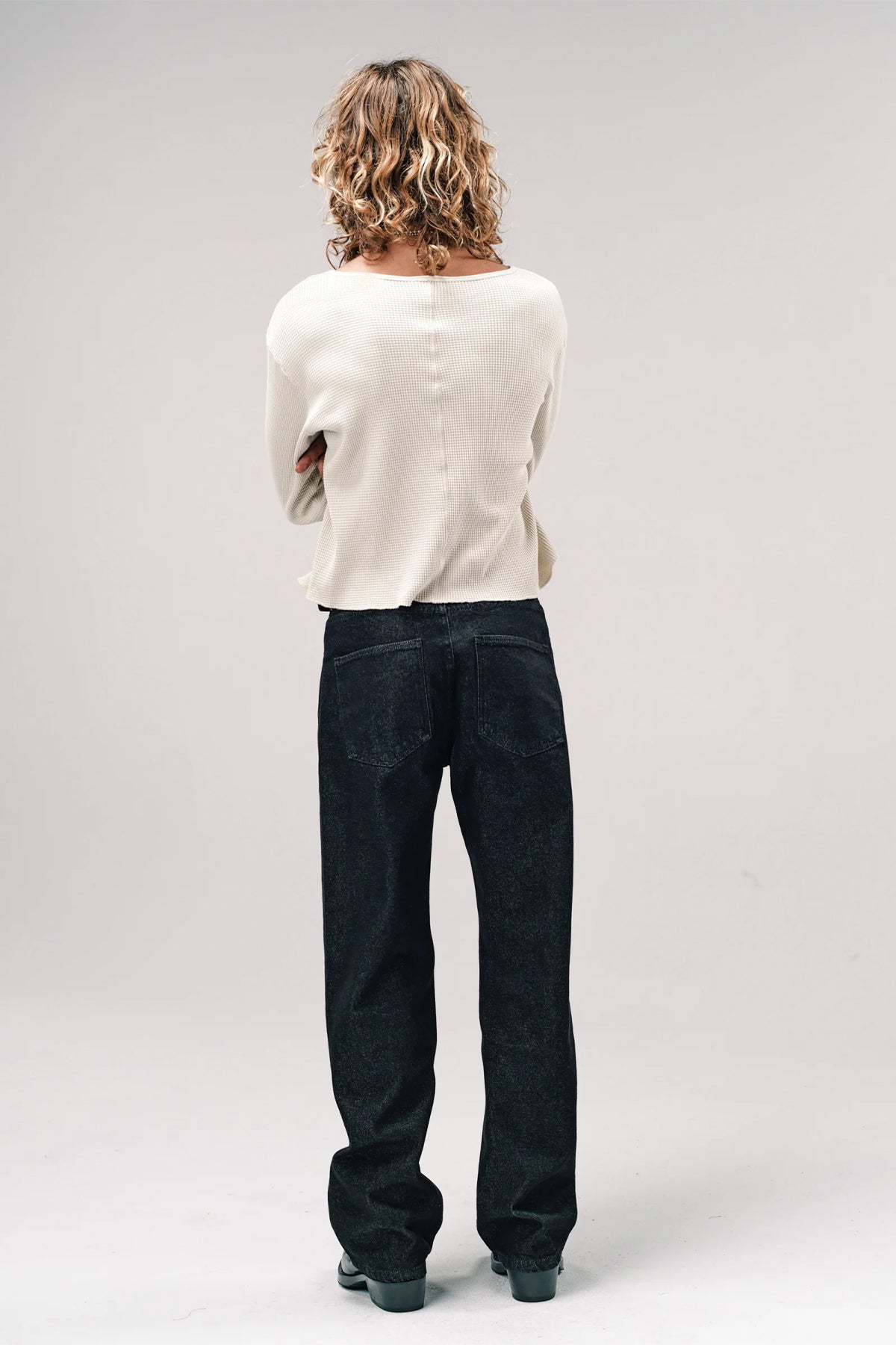 SECOND/LAYER | BLACK BIG PAPI DENIM JEANS