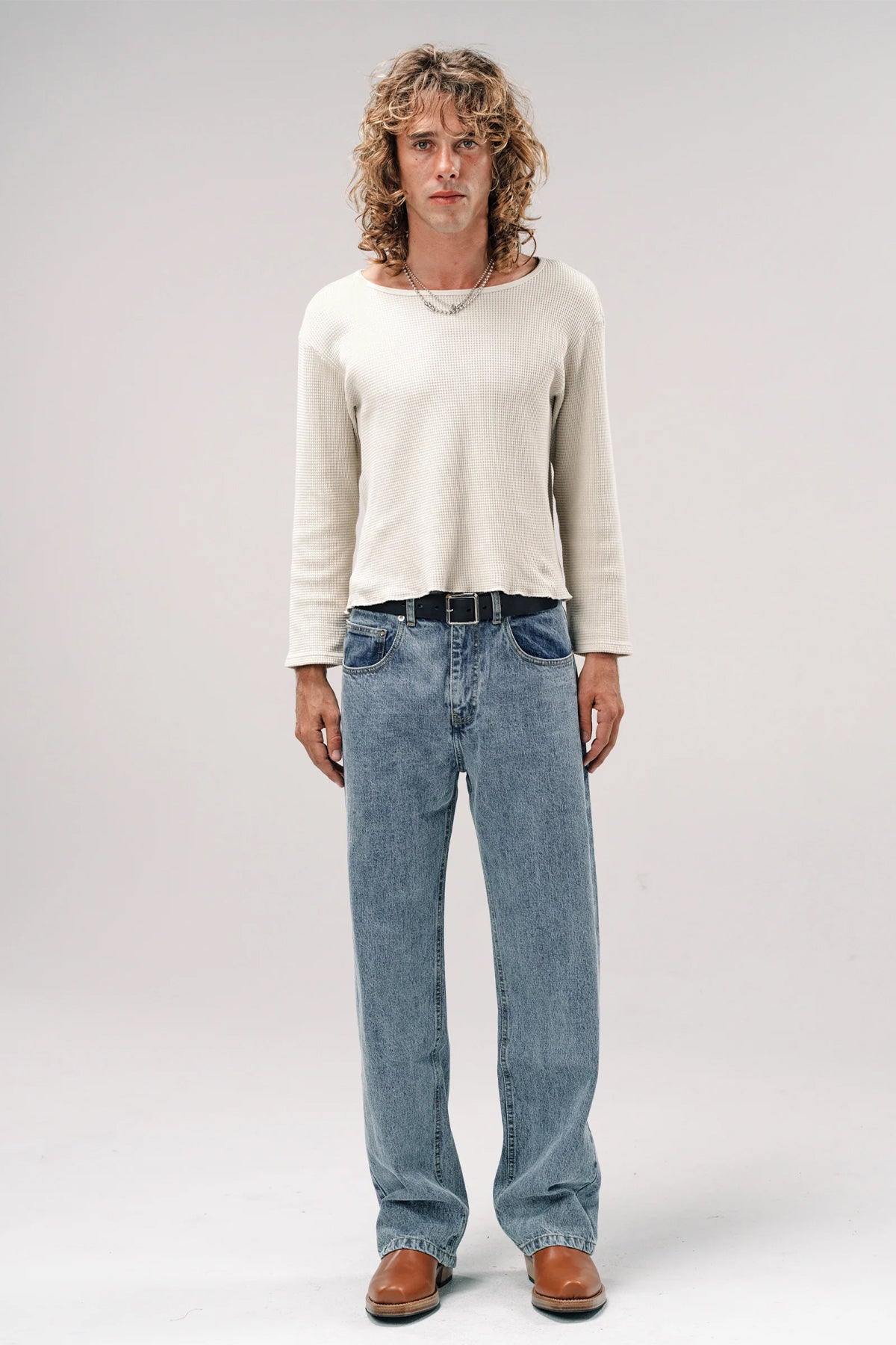 SECOND/LAYER | STONEWASH BIG PAPI DENIM JEANS