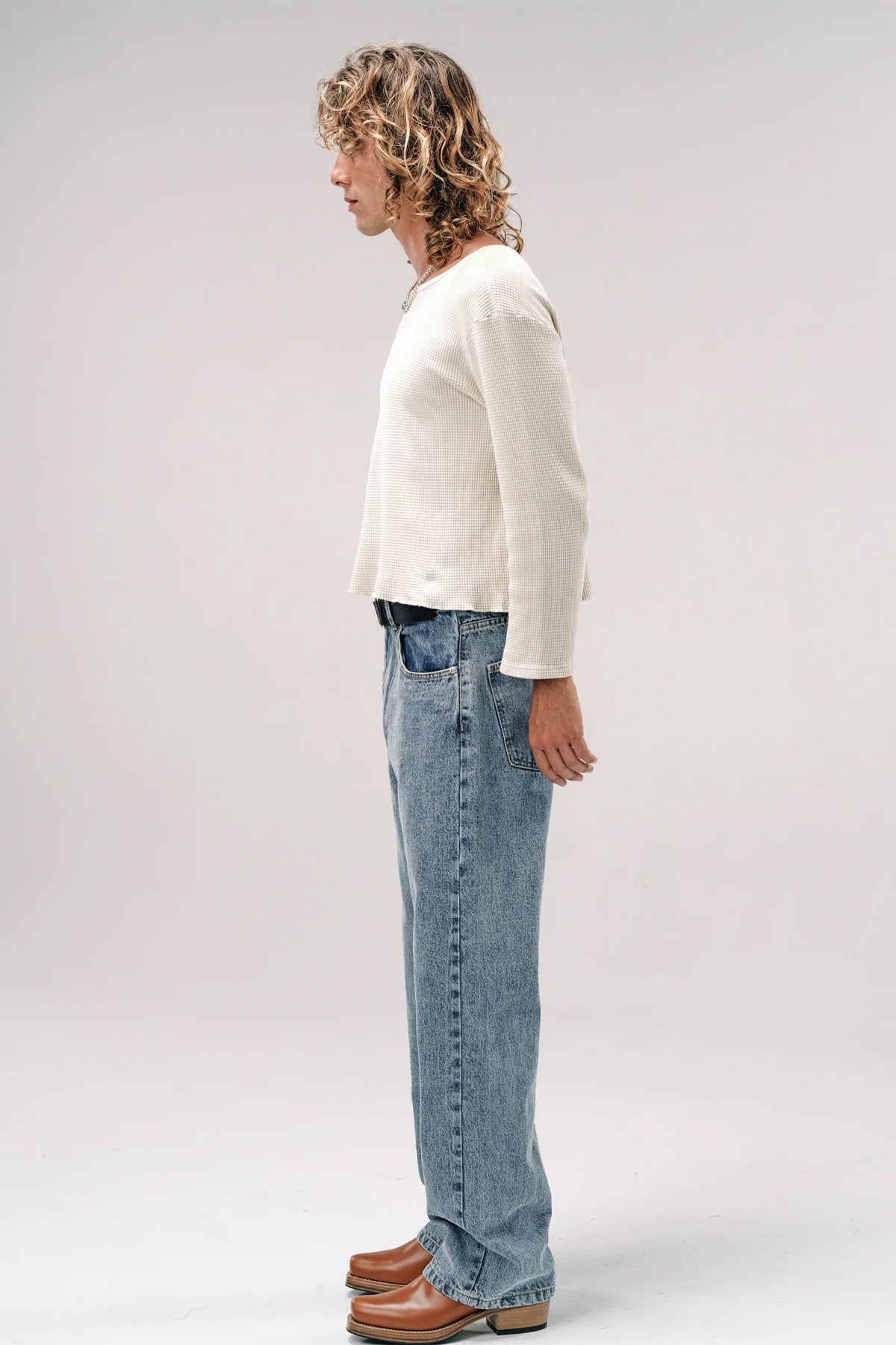SECOND/LAYER | STONEWASH BIG PAPI DENIM JEANS