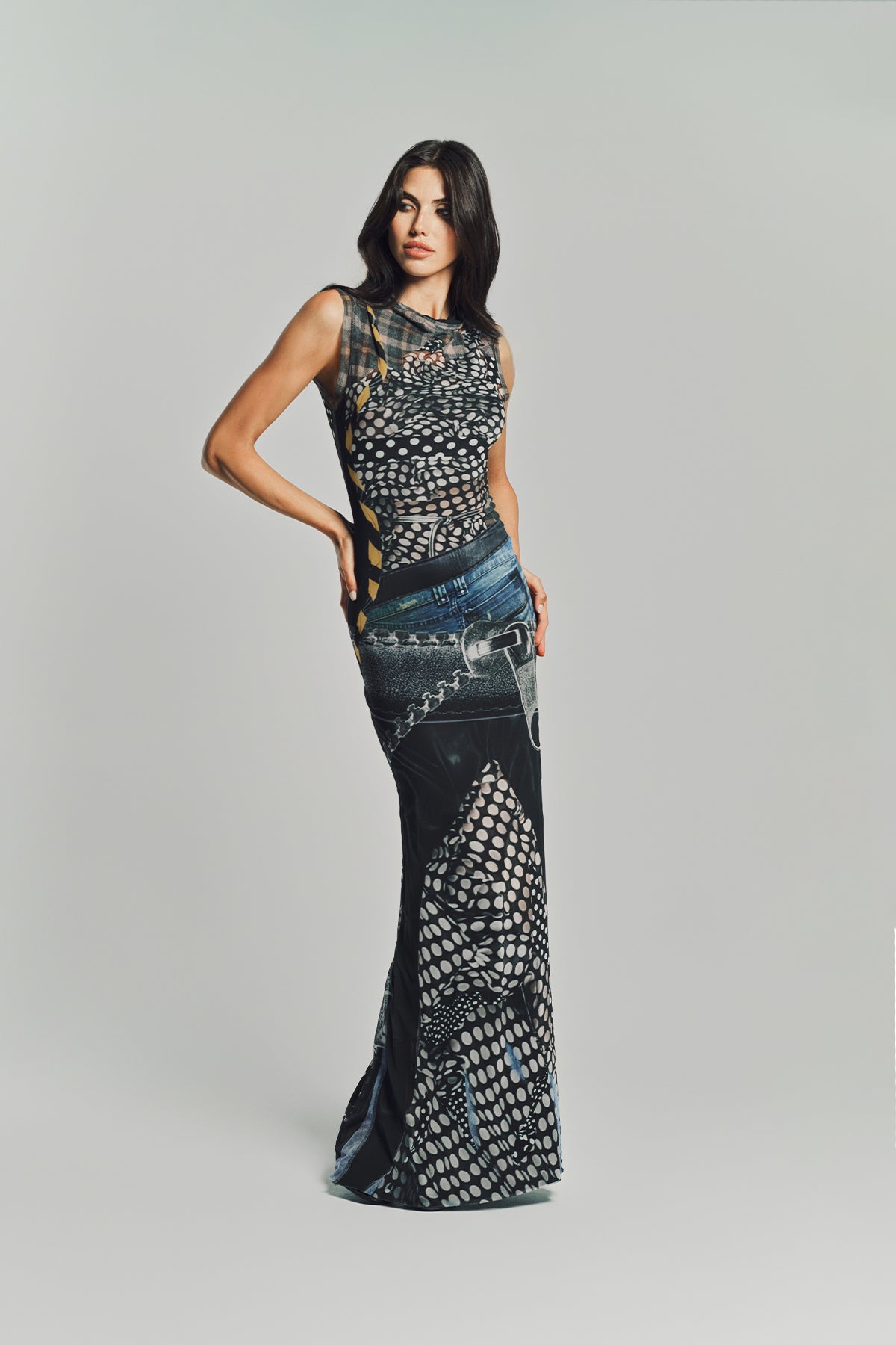 OTTOLINGER | POLKA DOT MESH MAXI DRESS