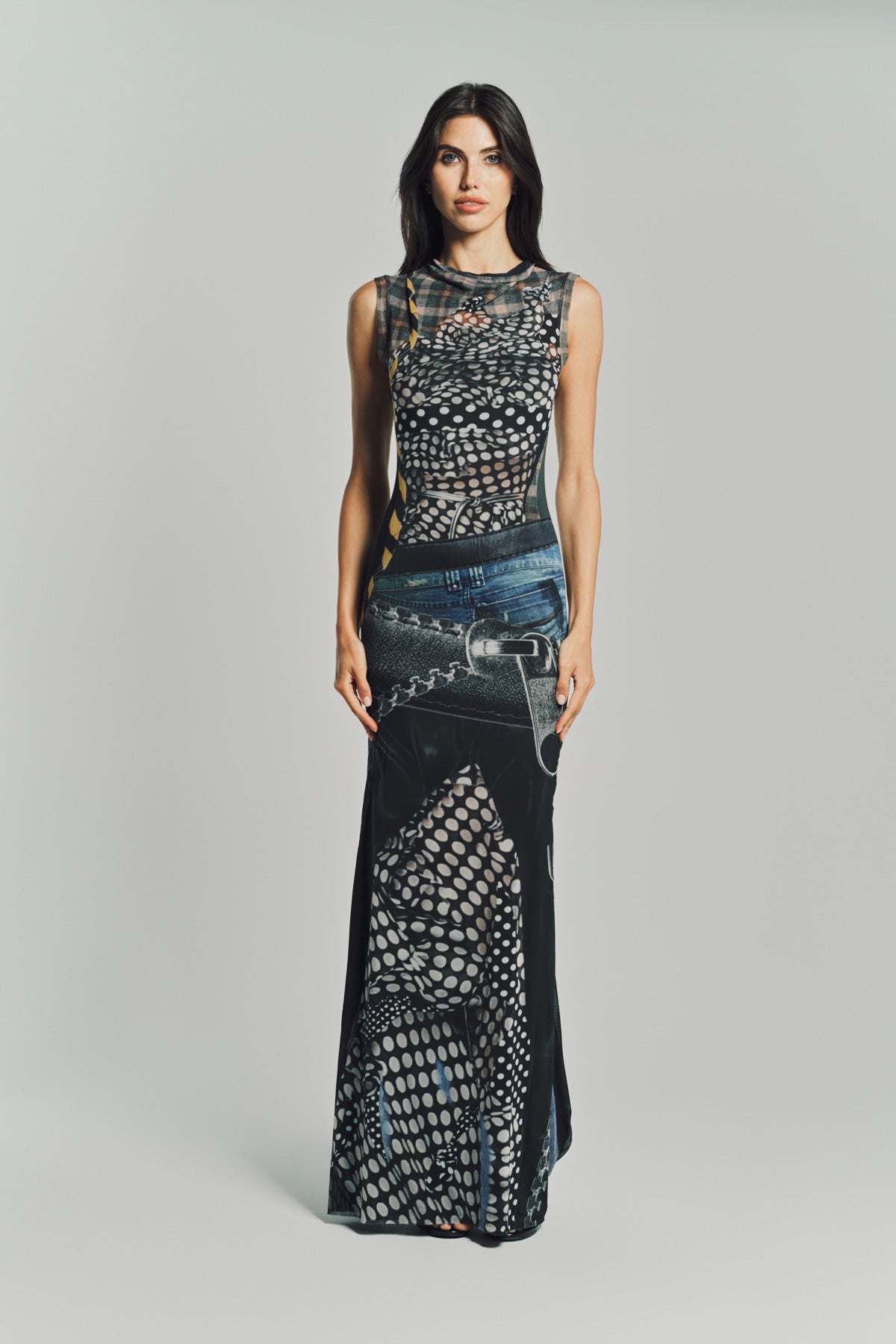 OTTOLINGER | POLKA DOT MESH MAXI DRESS