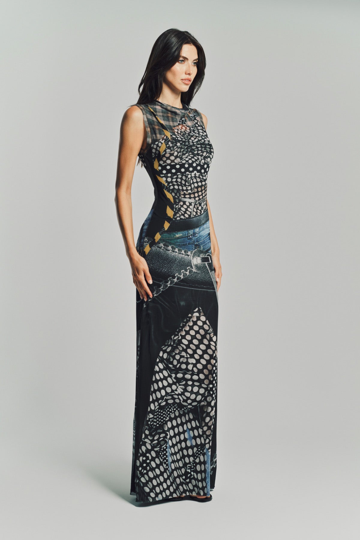 OTTOLINGER | POLKA DOT MESH MAXI DRESS
