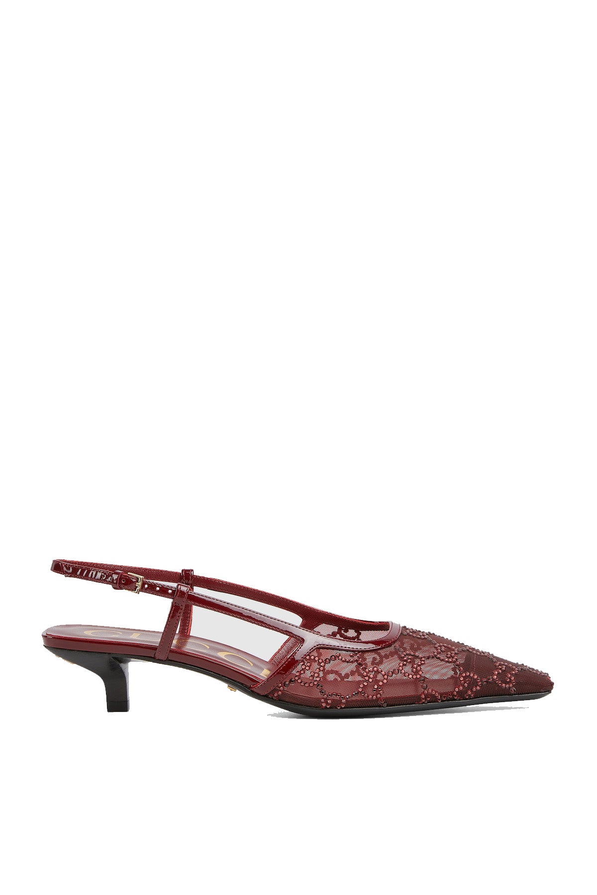 GUCCI | GG CRYSTAL SLINGBACK PUMP SANDALS