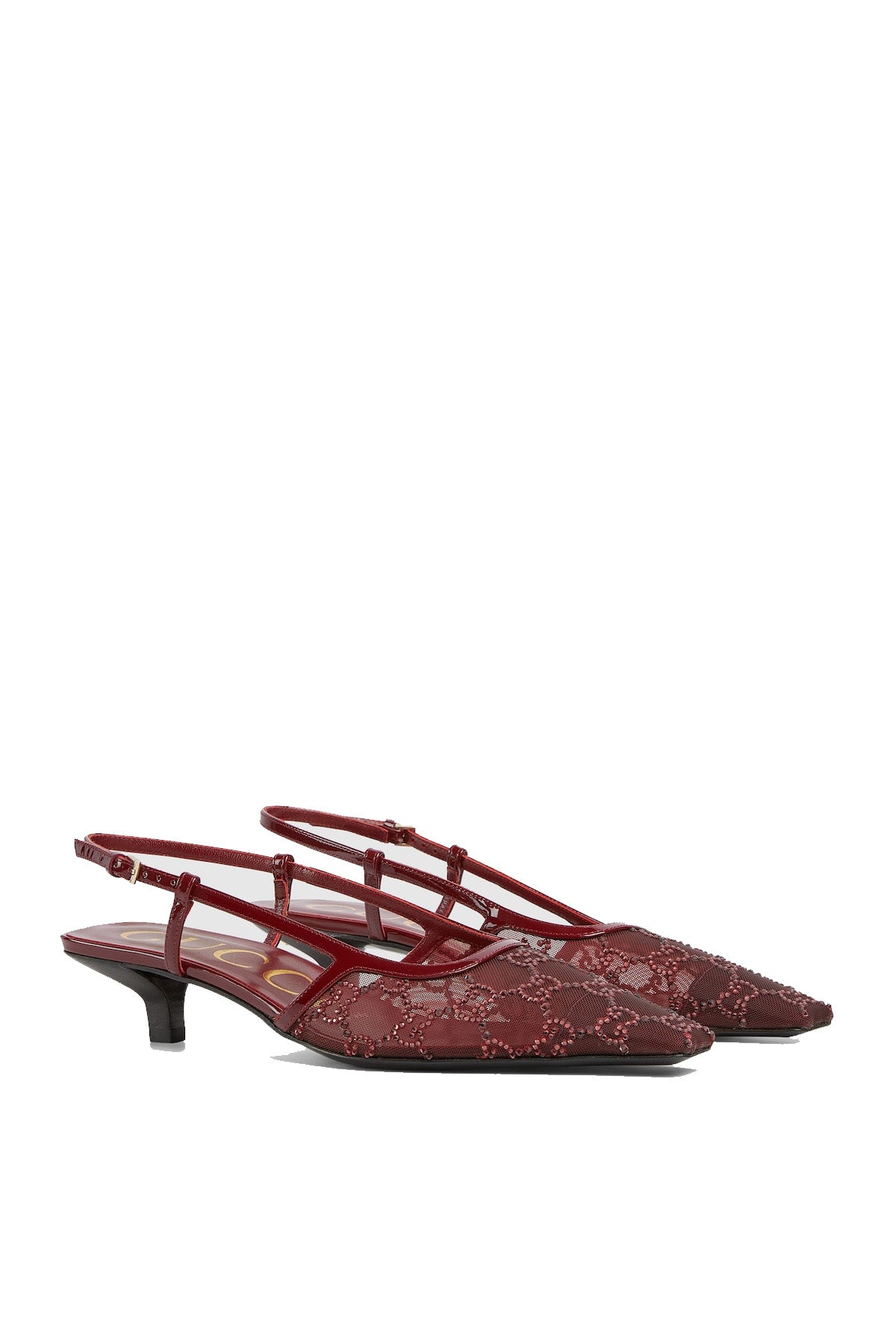 GUCCI | GG CRYSTAL SLINGBACK PUMP SANDALS