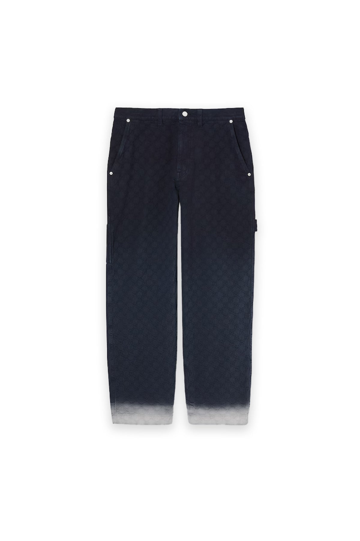 GUCCI | BLEACHED GG COTTON DENIM JACQUARD PANT