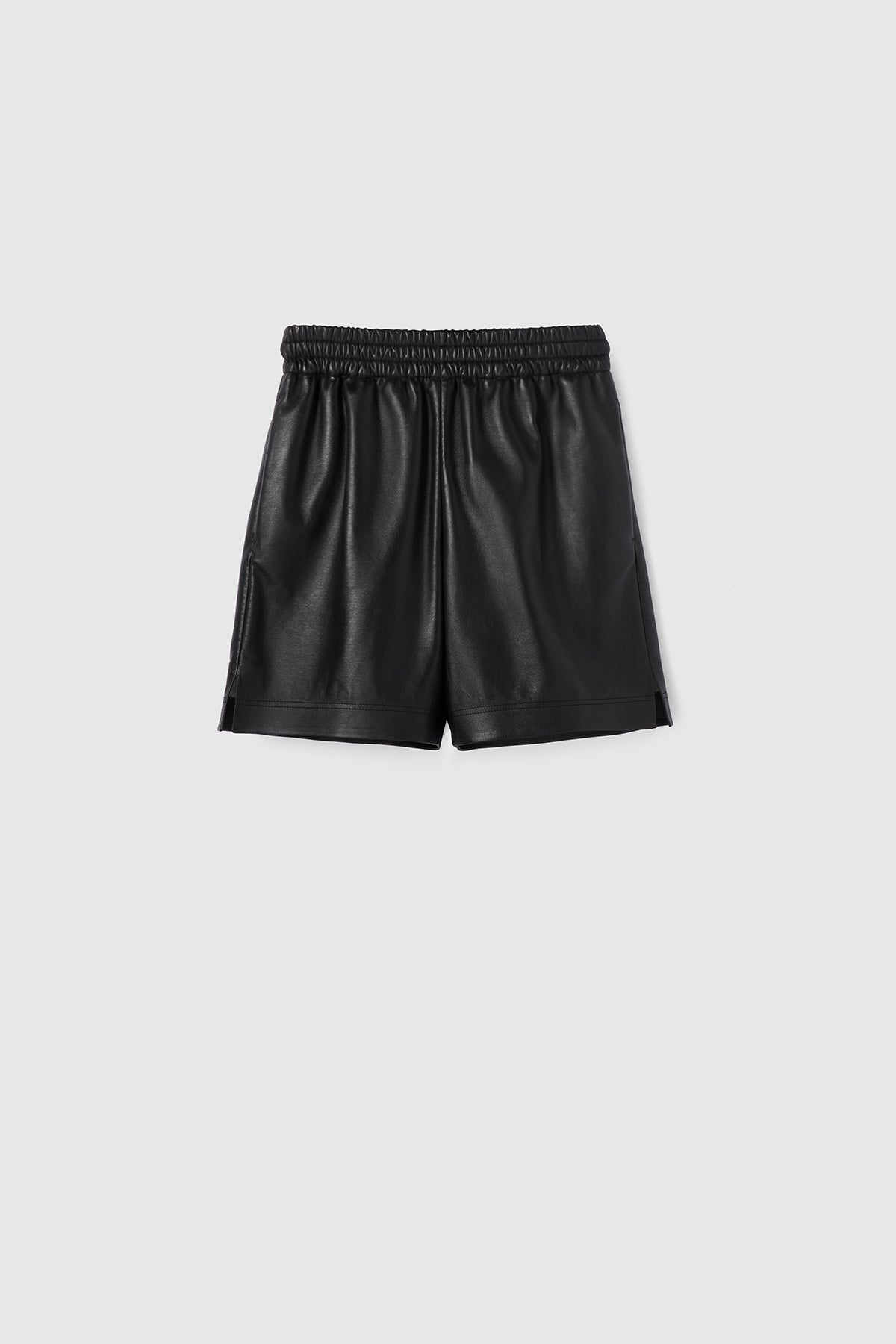 GUCCI | BONDED LEATHER AND JERSEY SHORTS