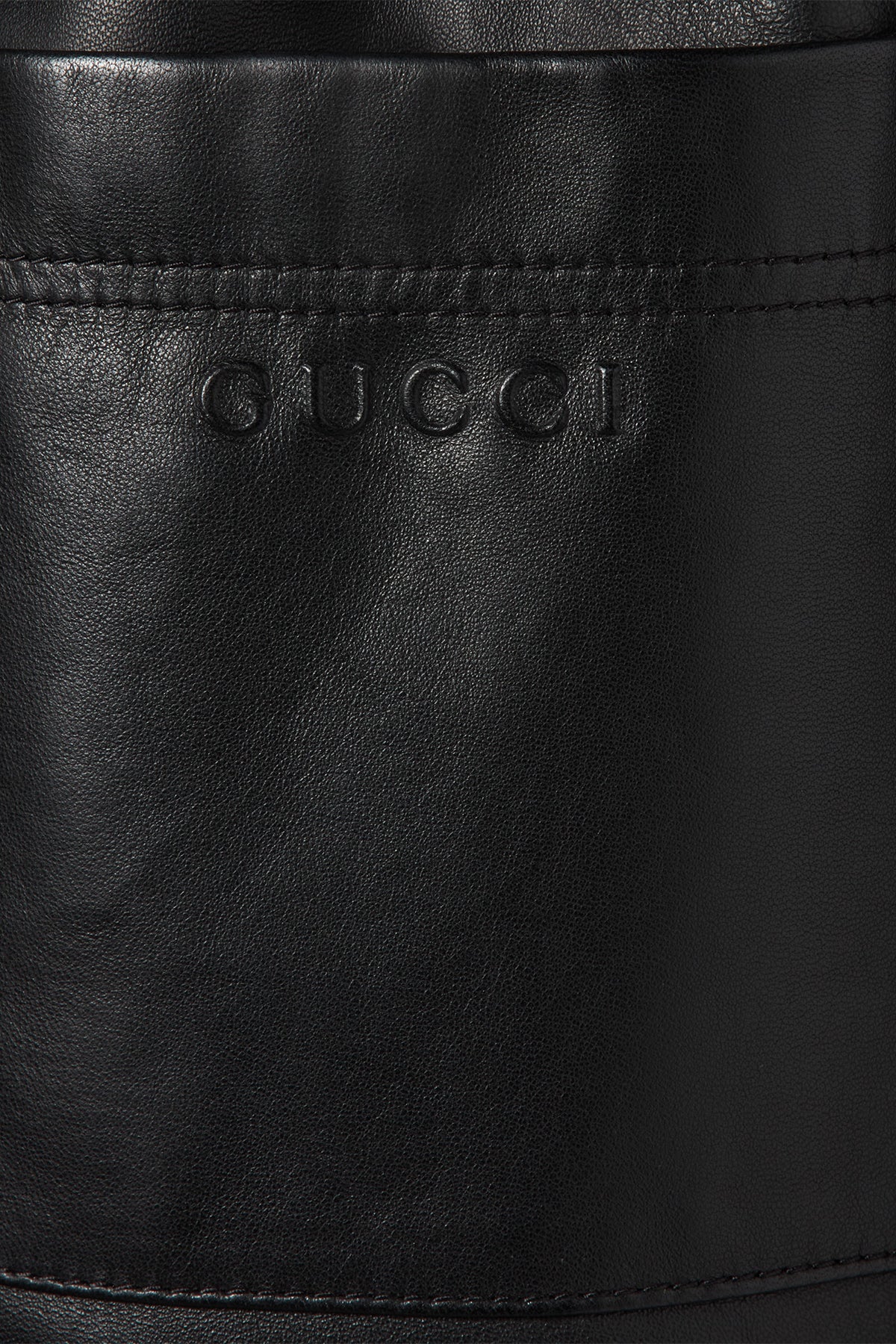 GUCCI | BONDED LEATHER AND JERSEY SHORTS