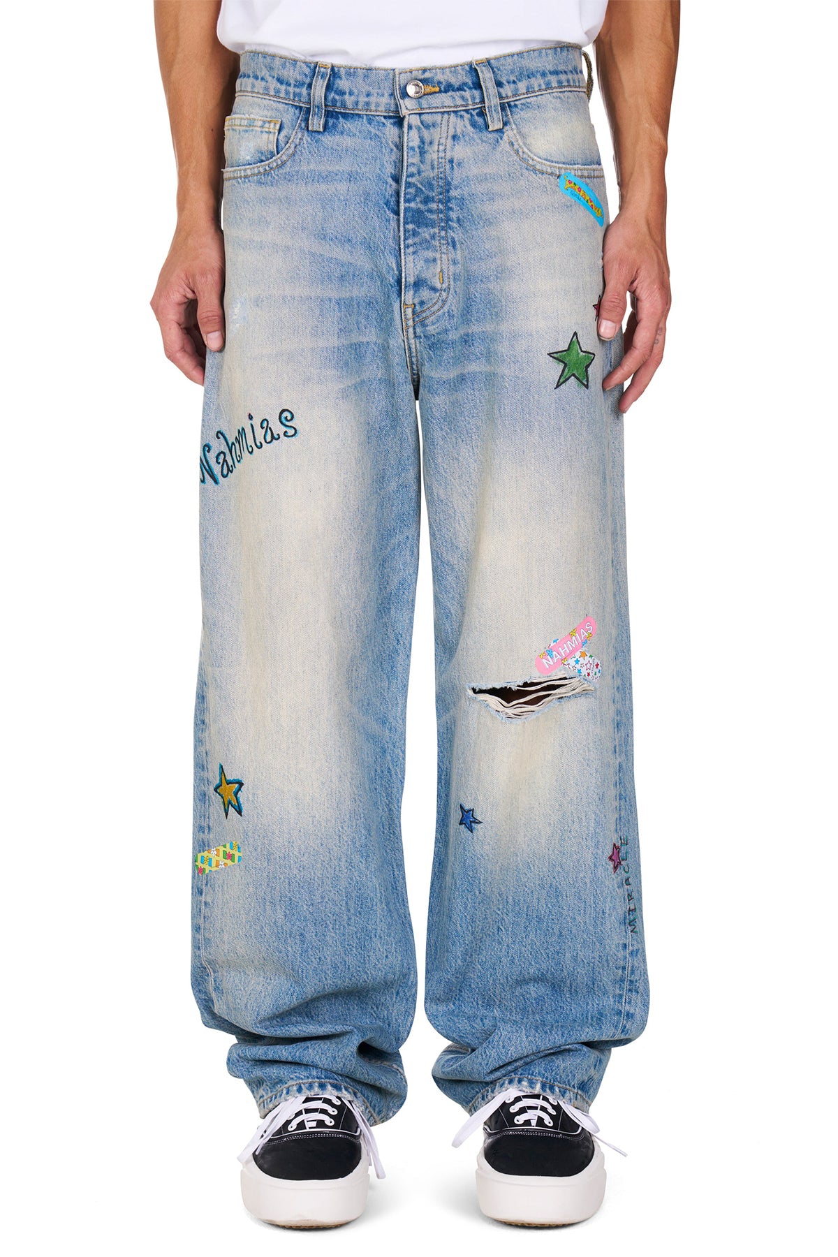 NAHMIAS | BANDAID BAGGY JEANS