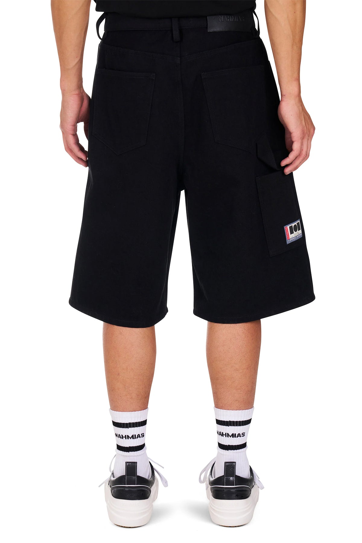 NAHMIAS | DENIM BAGGY CARPENTER SHORTS - MAXFIELD LA