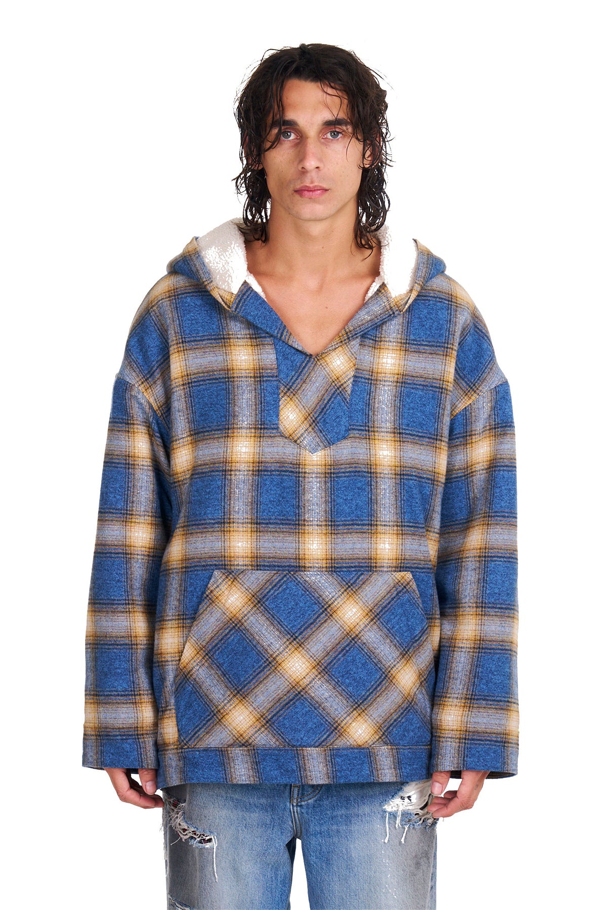 NAHMIAS | PLAID RELAXED SURF HOODIE