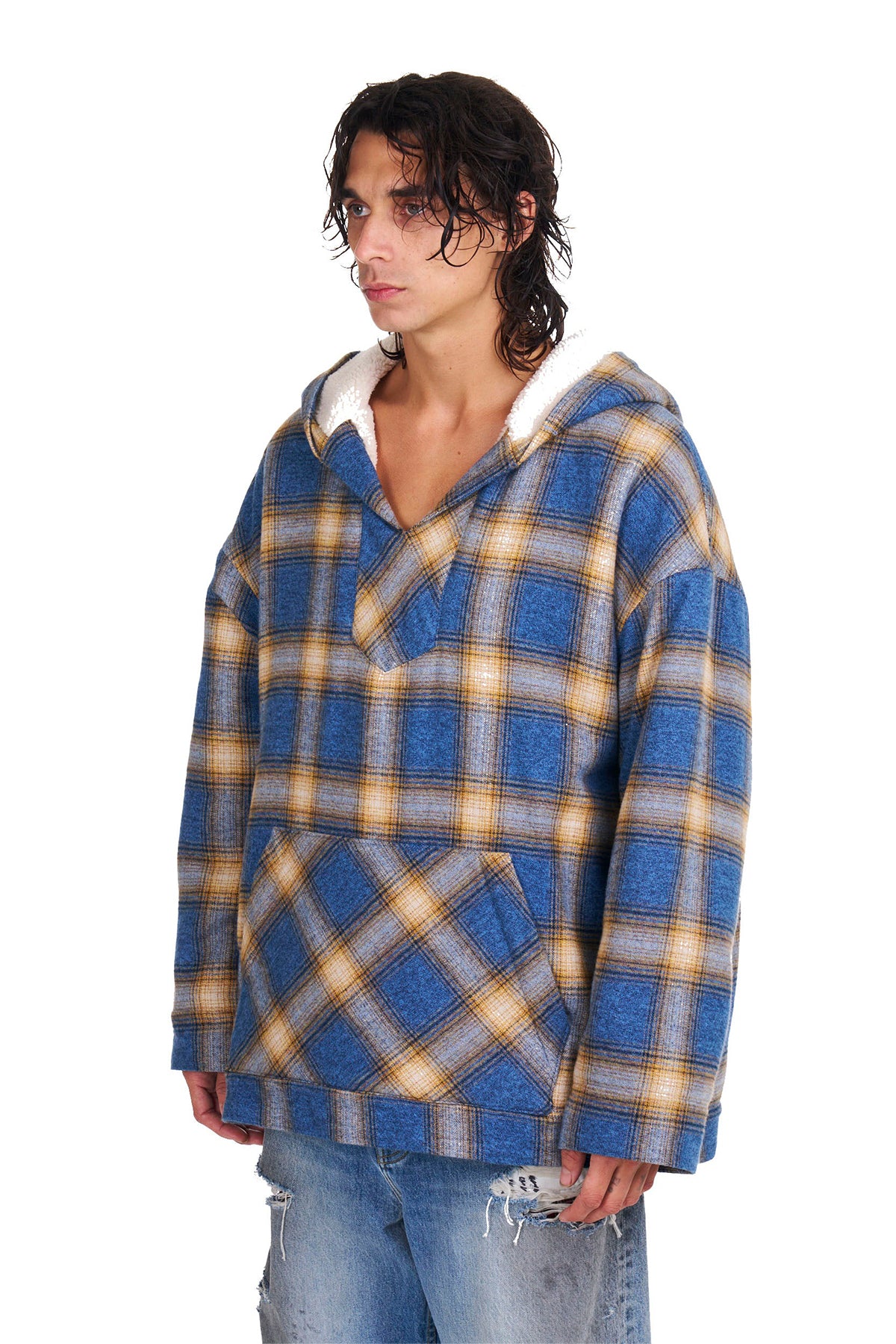 NAHMIAS | PLAID RELAXED SURF HOODIE