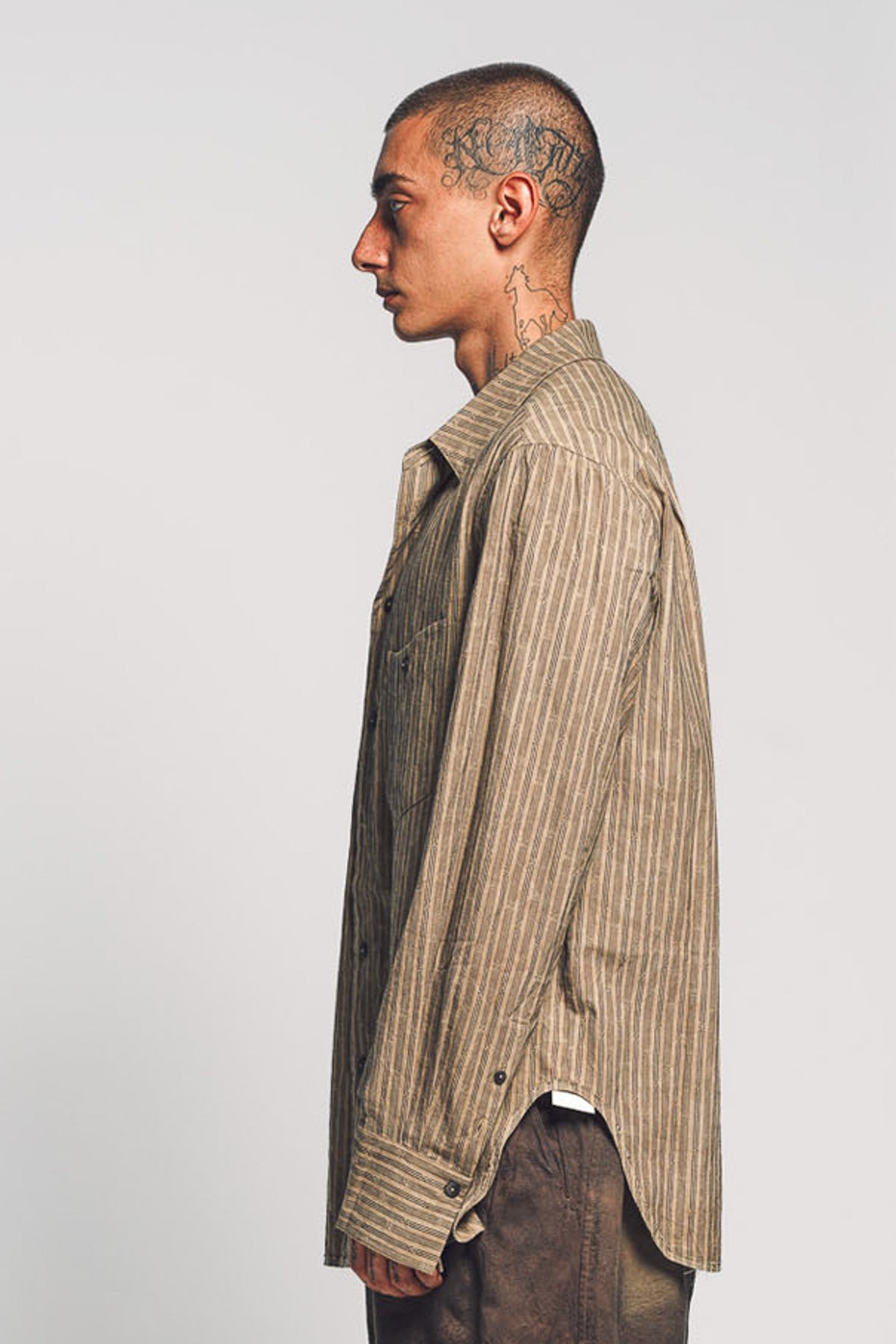 ZIGGY CHEN | SPREAD STRIPE LONG SLEEVE SHIRT