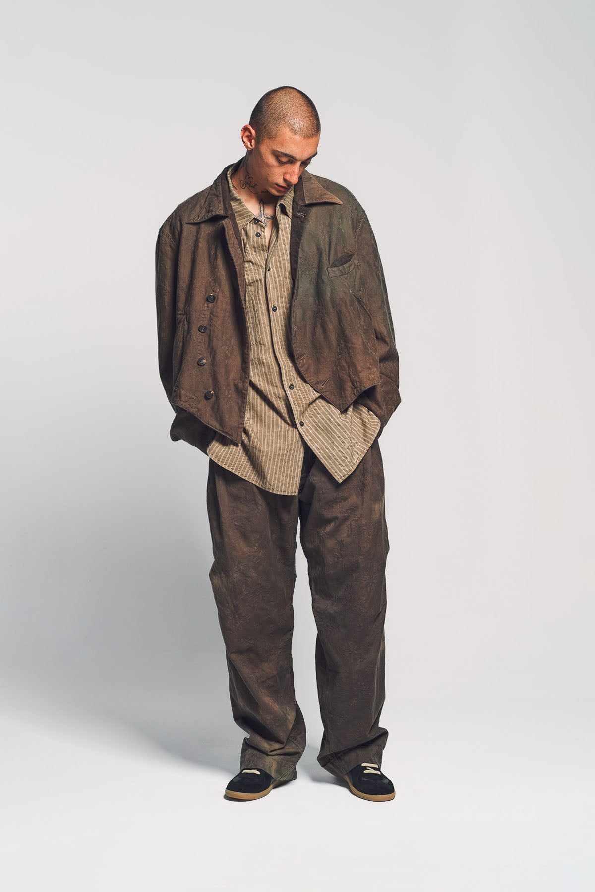 ZIGGY CHEN ジギーチェン　メンズダブルベスト ZIGGY CHEN | DOUBLE BREASTED WORKER JACKET