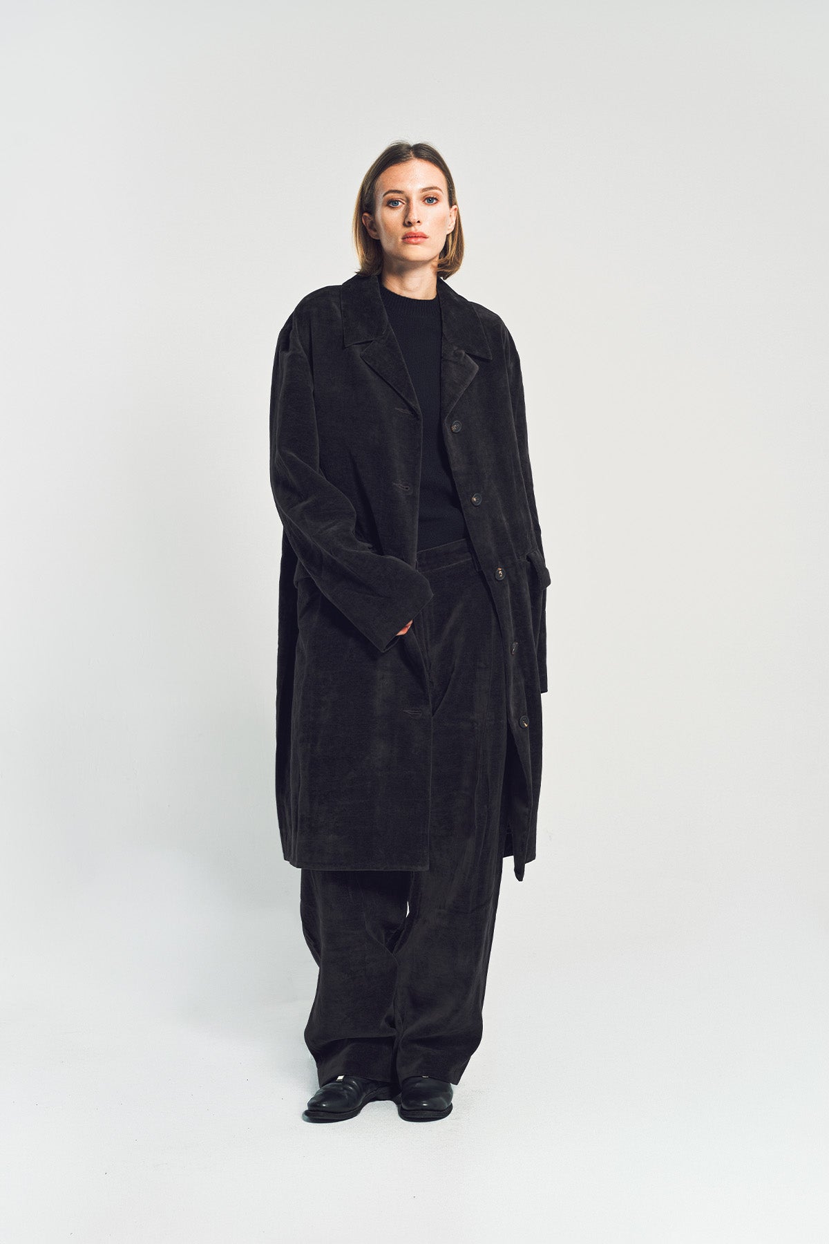 ZIGGY CHEN | WIDE LEG VELVET TROUSERS