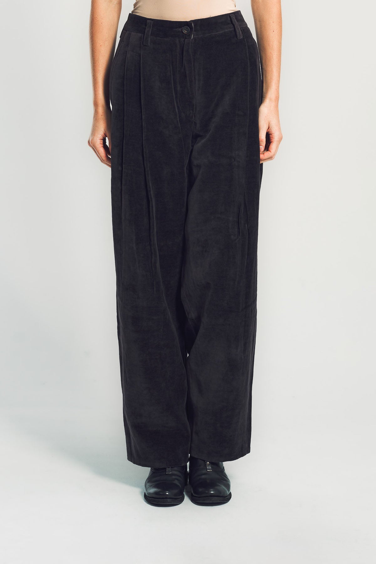 ZIGGY CHEN | WIDE LEG VELVET TROUSERS