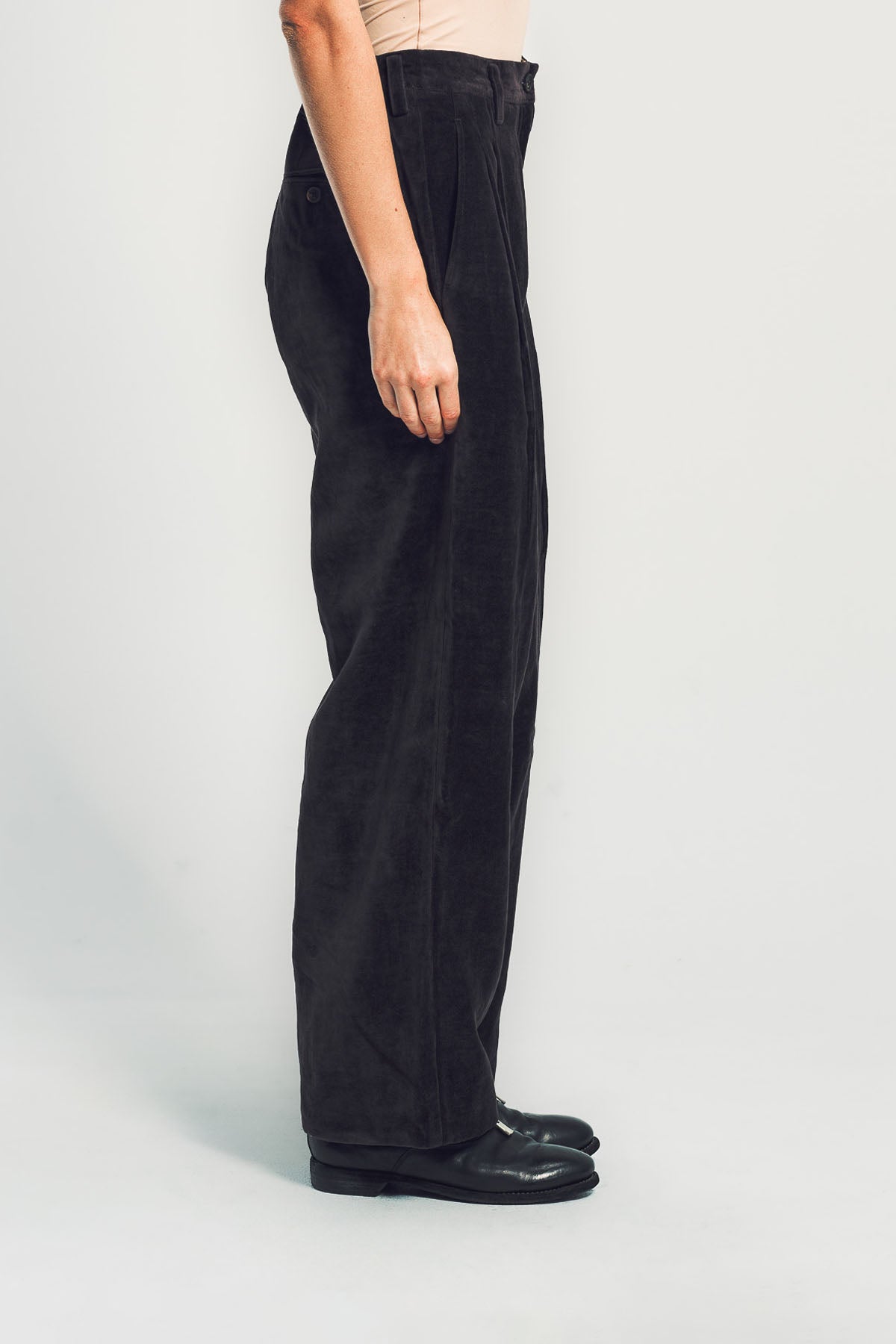 ZIGGY CHEN | WIDE LEG VELVET TROUSERS