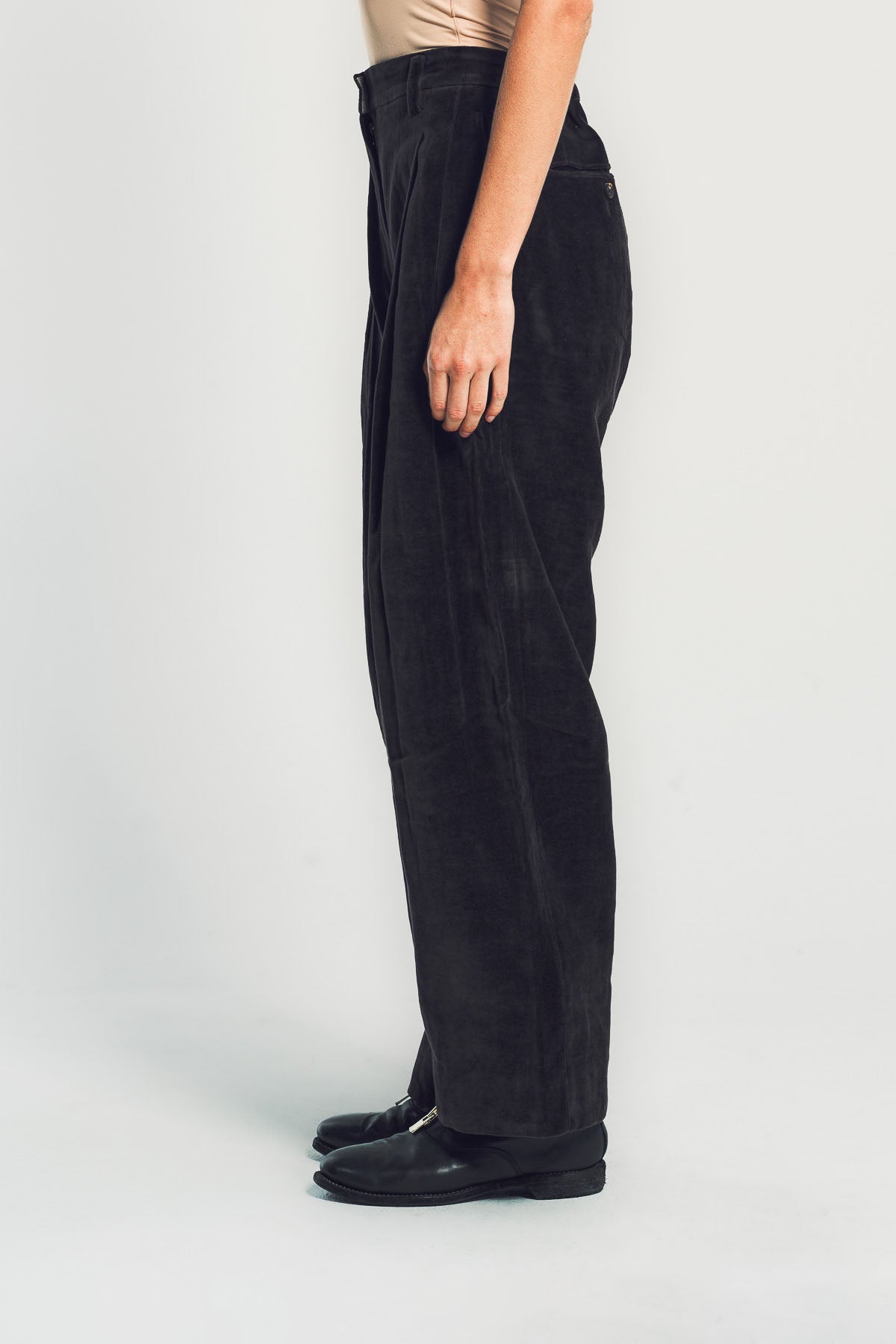 ZIGGY CHEN | WIDE LEG VELVET TROUSERS