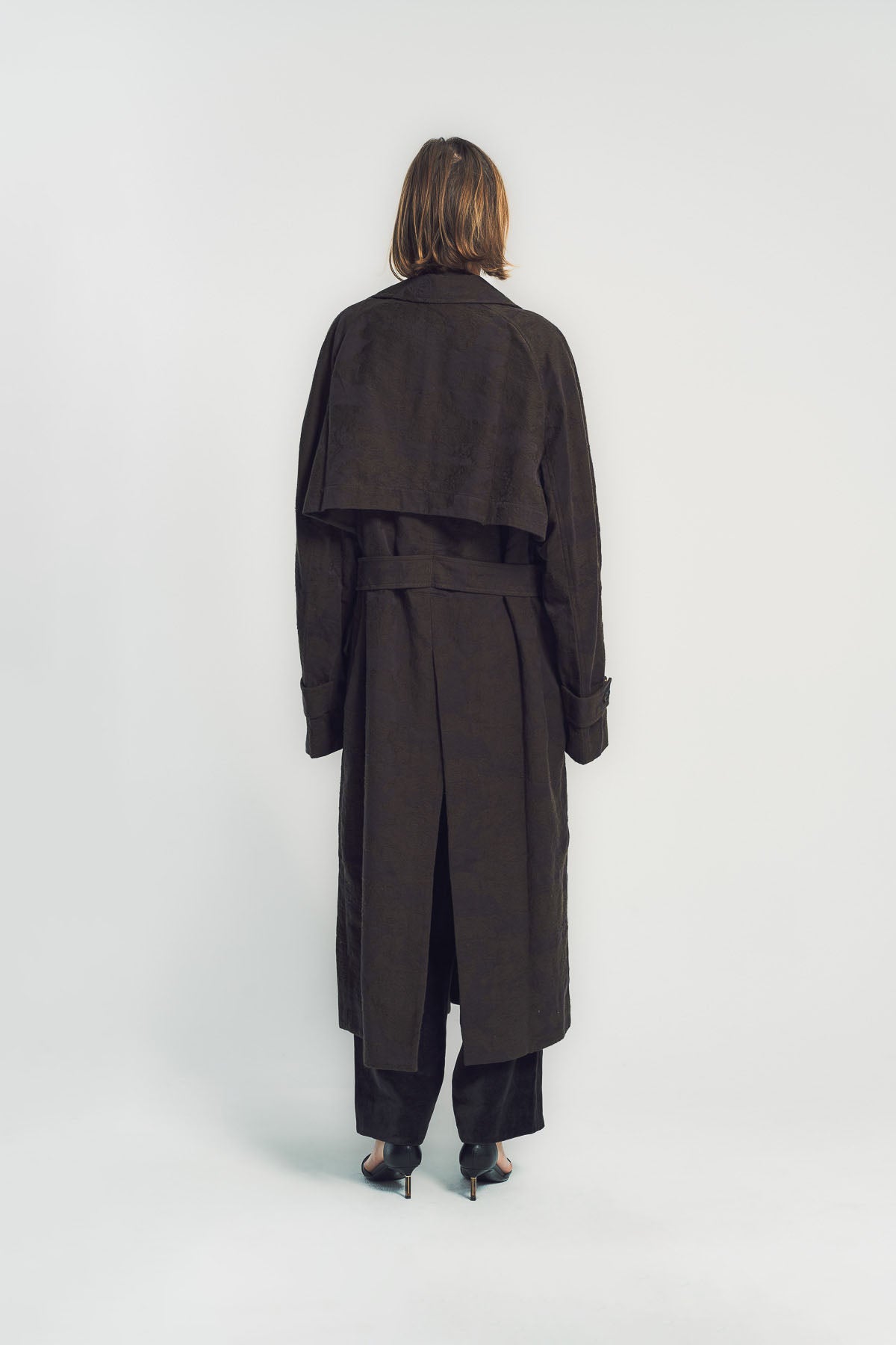 ZIGGY CHEN | JACQUARD TRENCH COAT