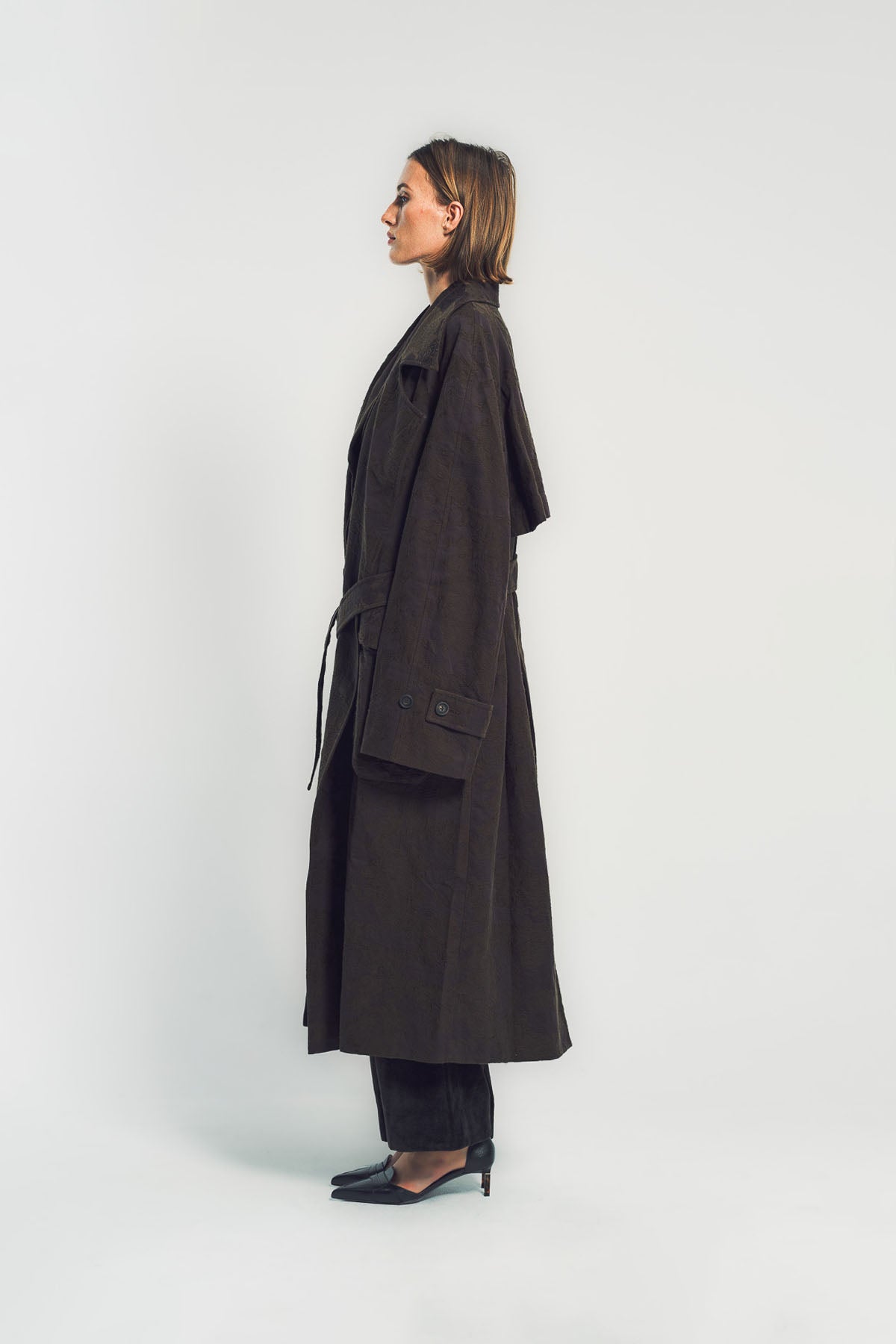 ZIGGY CHEN | JACQUARD TRENCH COAT