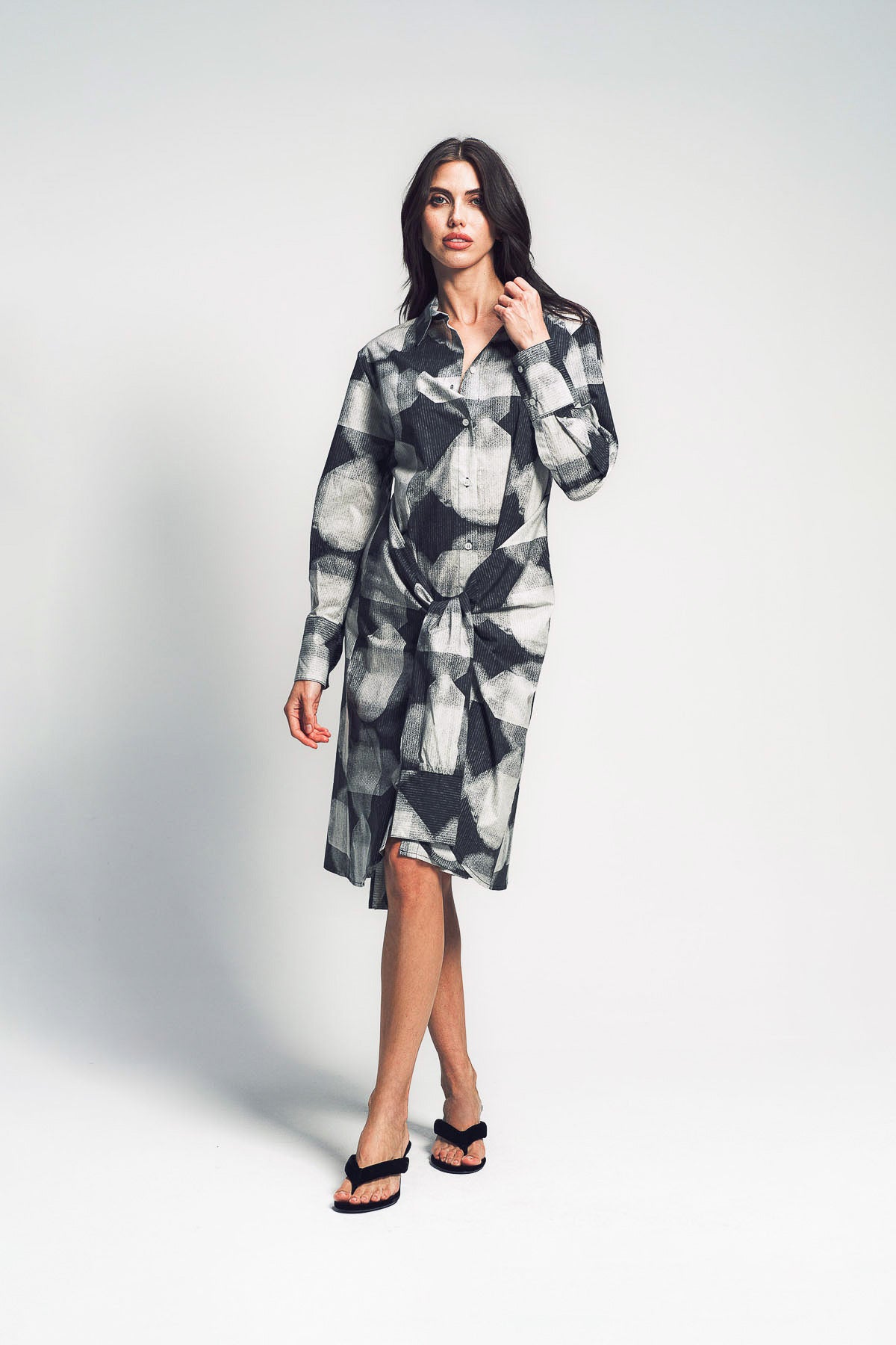 PAULA CANOVAS DEL VAS | DOUBLE SLEEVE 2-WAY SHIRT DRESS