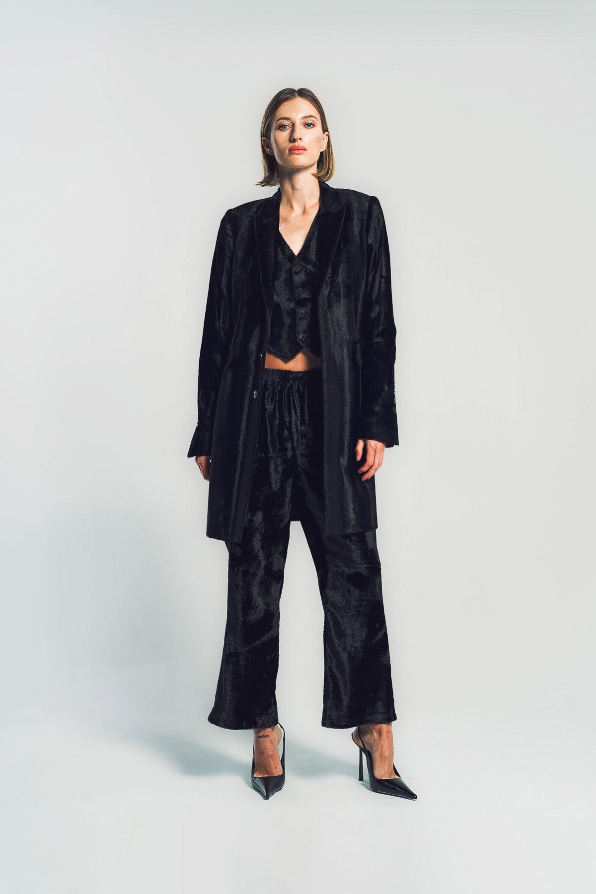 SAPIO | NO. 3 VELVET JERSEY COAT