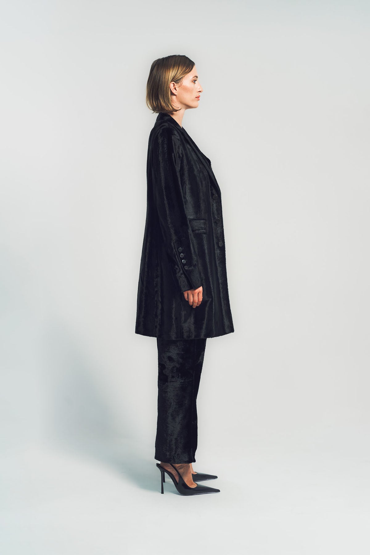 SAPIO | NO. 3 VELVET JERSEY COAT